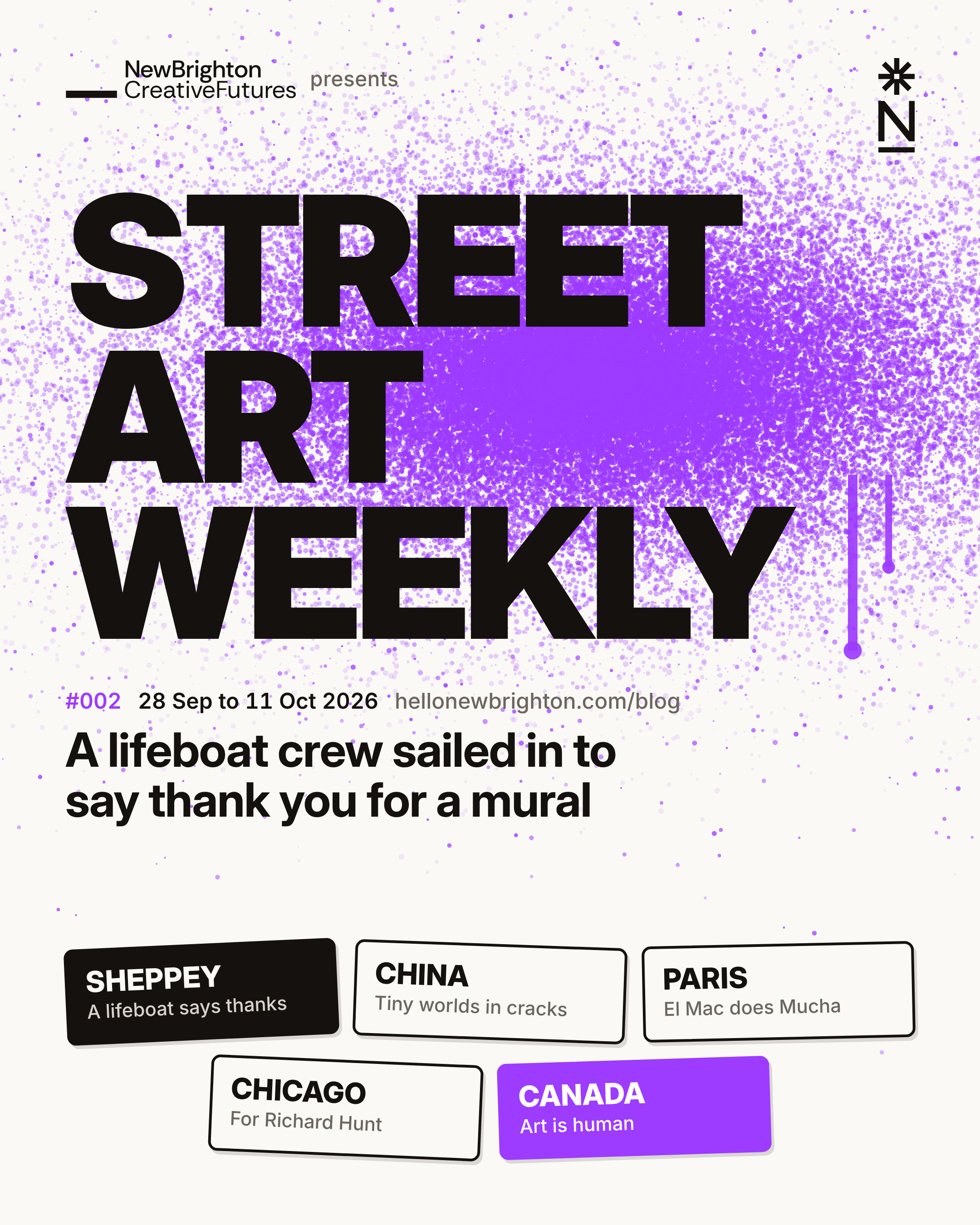 Street Art Weekly #002: A lifeboat crew sailed in to say thank you for a mural