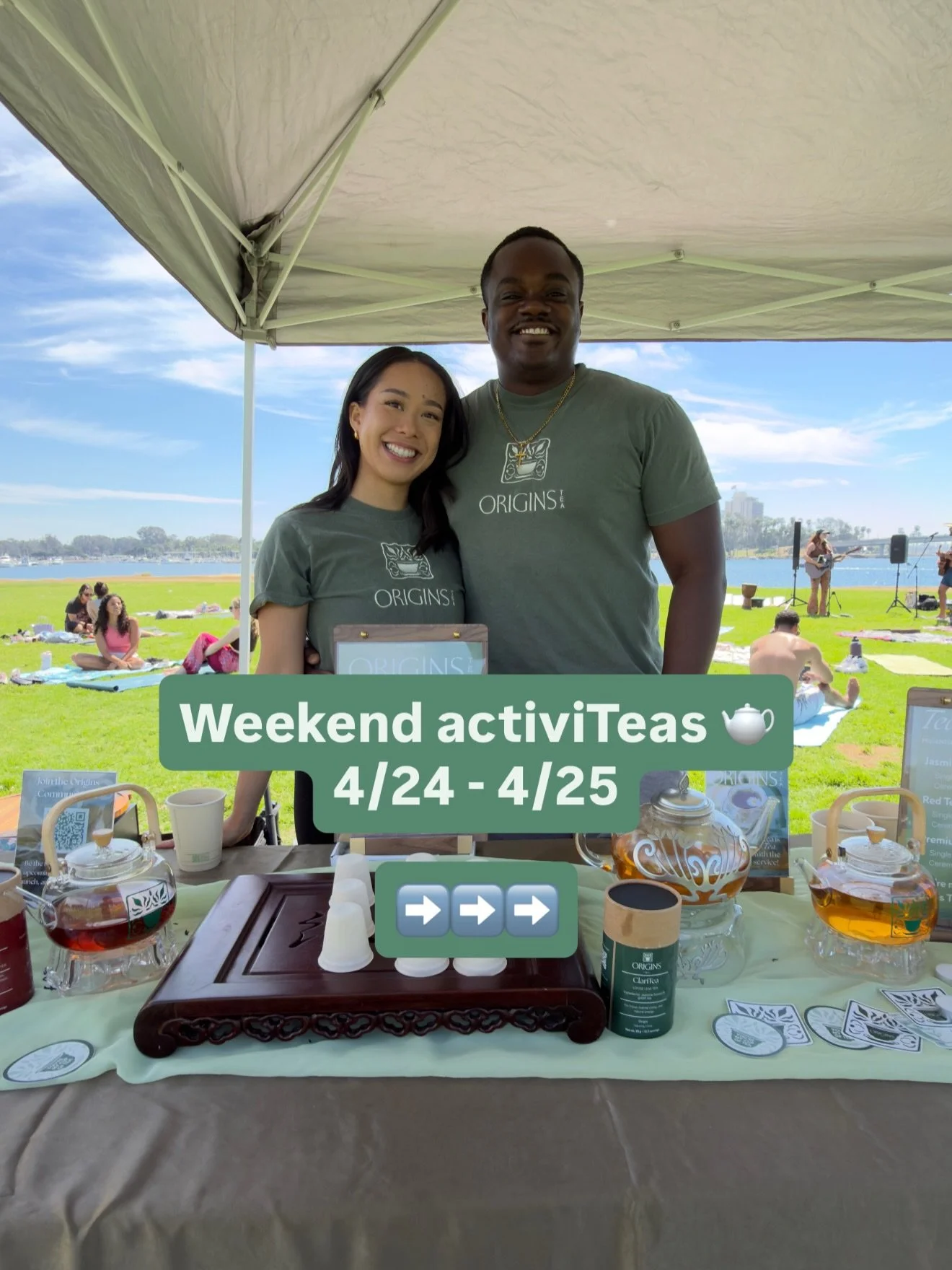 Upcoming activiTeas, hallelujah 🙂&zwj;↕️ come join us at our events this weekend! Sample our 4 loose leaf teas and grab the limited time Spring Gift Box Bundles for an additional 20% off 🫖‼️ 

Saturday 4/25: Support local vendors and shop @popupgal