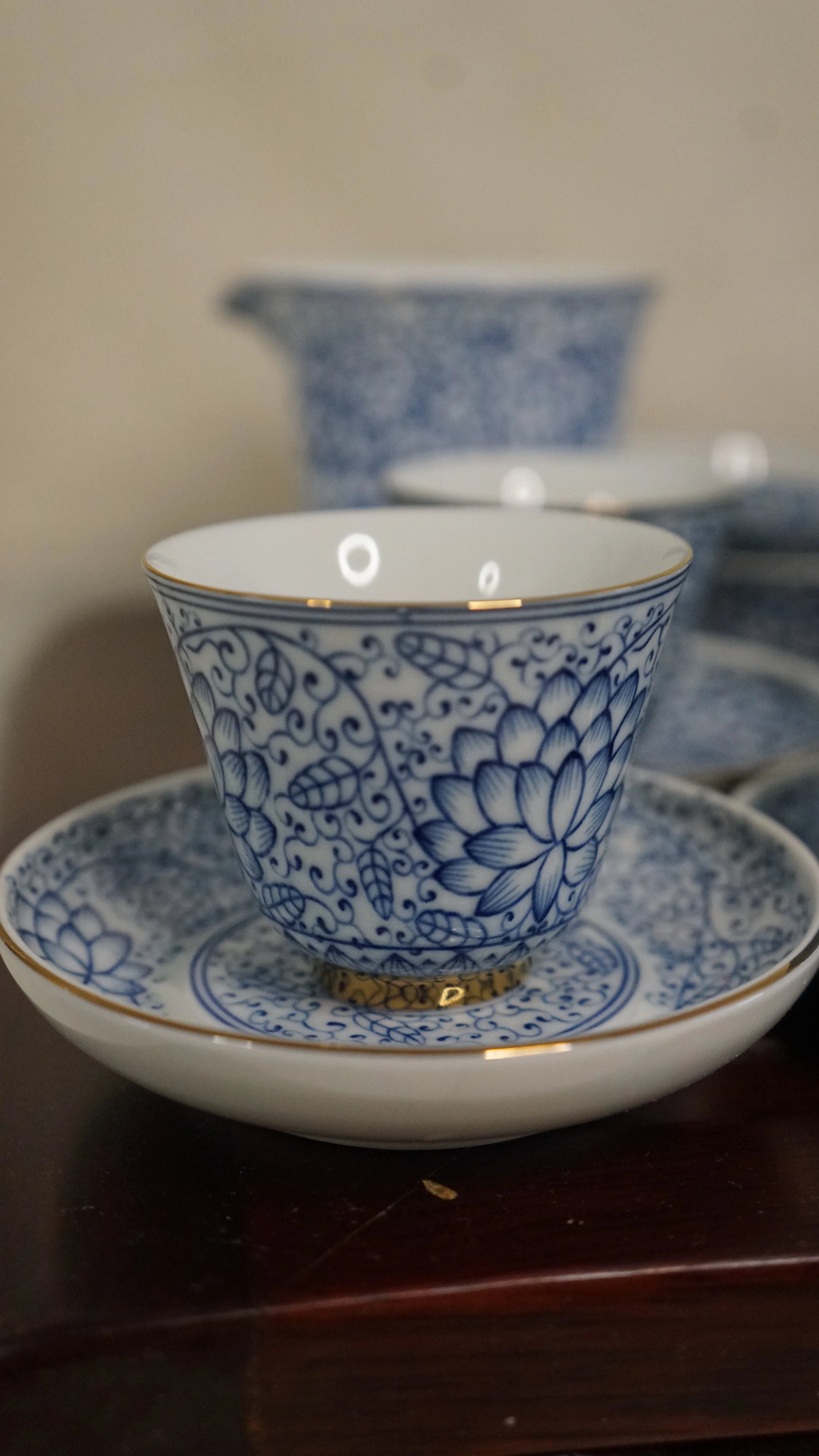 Golden Lotus Garden Tea Set