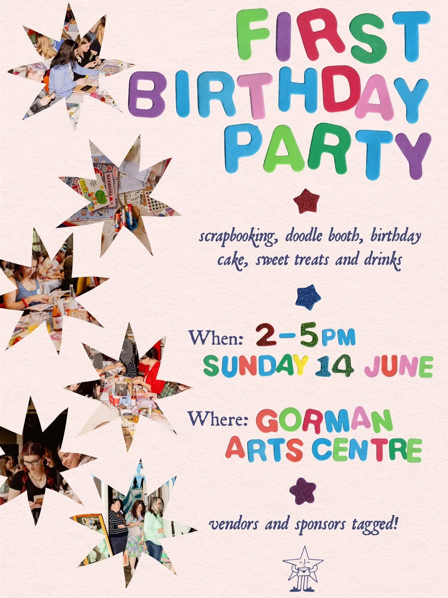 Join us for a wholesome afternoon to celebrate one year of Scrap Society! We will be scrapbooking, hosting a live doodle booth, enjoying drinks and sweet treats, and getting crafty with new friends!🥳🩵

Every ticket will come with a huge range of sh
