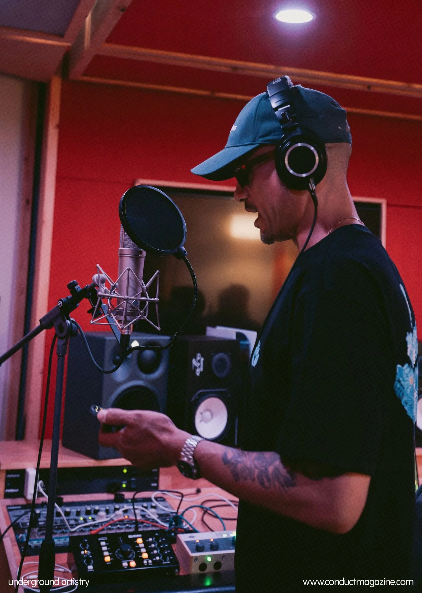 The conduct code - studio edition. Free booklet for the first 50 subscribers to Conduct Magazine. MC Strategy recording in the studio