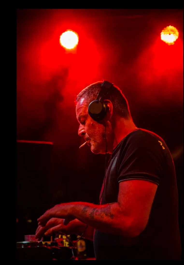 DJ Big Bud perfomring live taken for his conduct magazine interview with Strategy