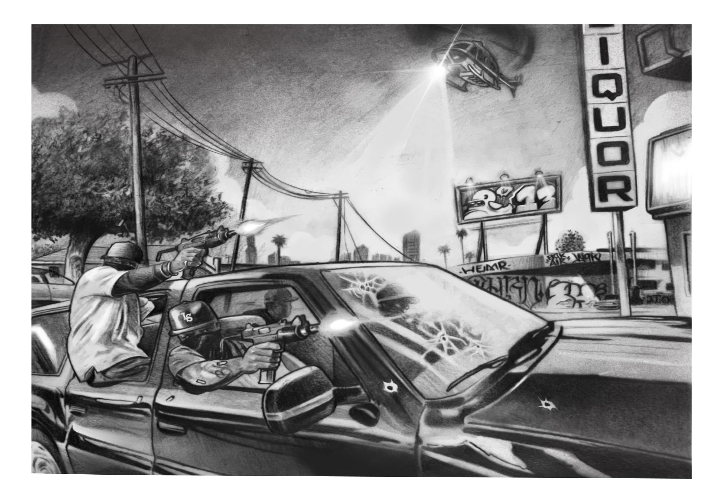 A3 Los Santos - Luxury Art Print