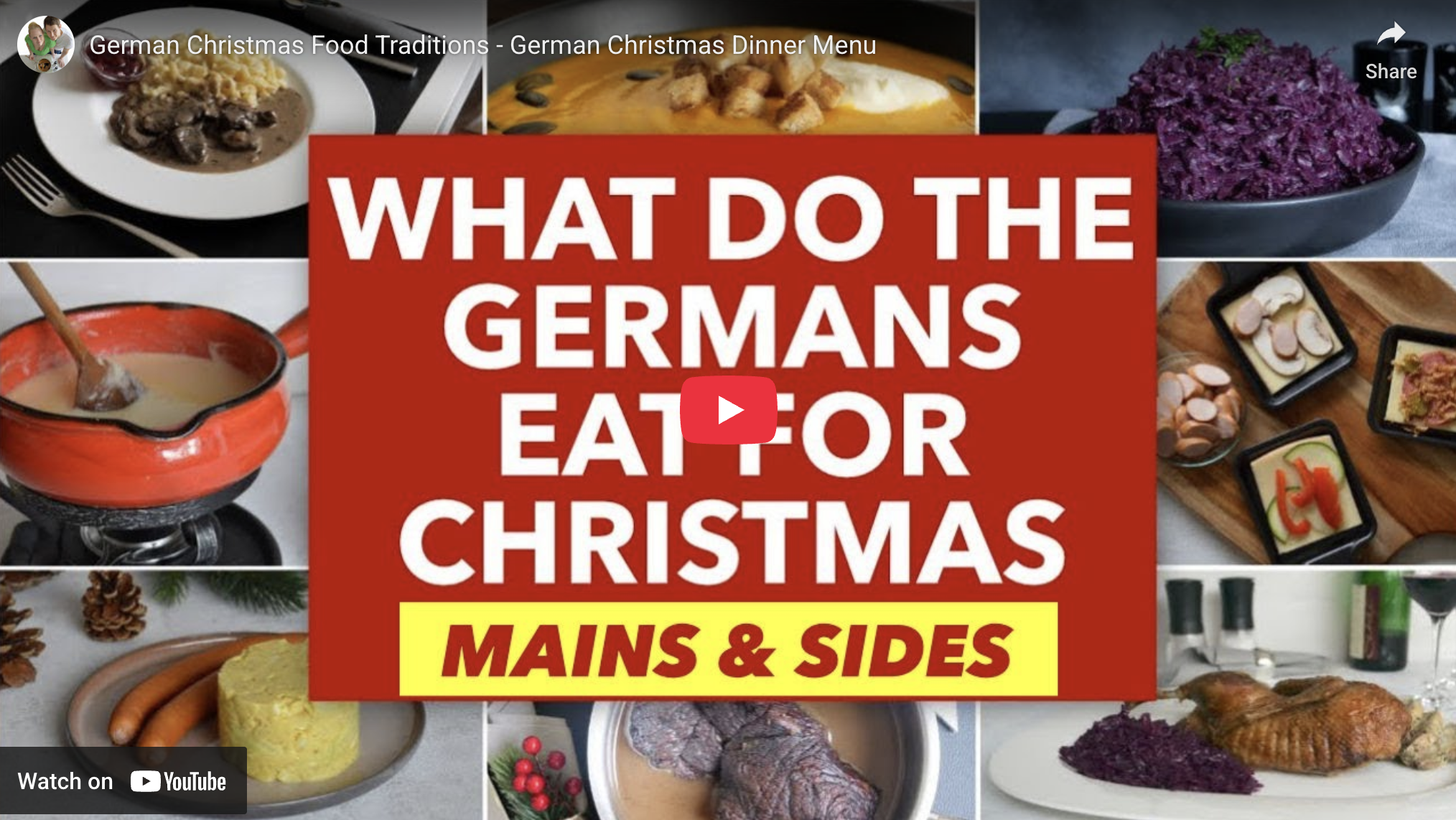 Klassisches deutsches Weihnachtsmenü