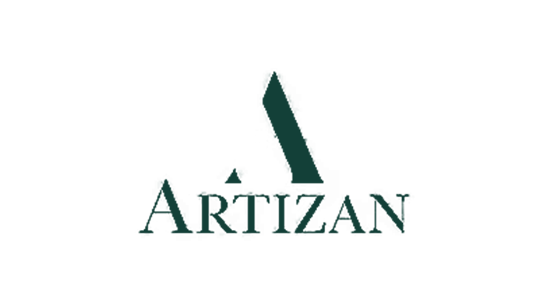 The logo features an outline of a mountain with a tent on top, the word 'ARTIZAN' beneath it, and a map of Africa to the right.