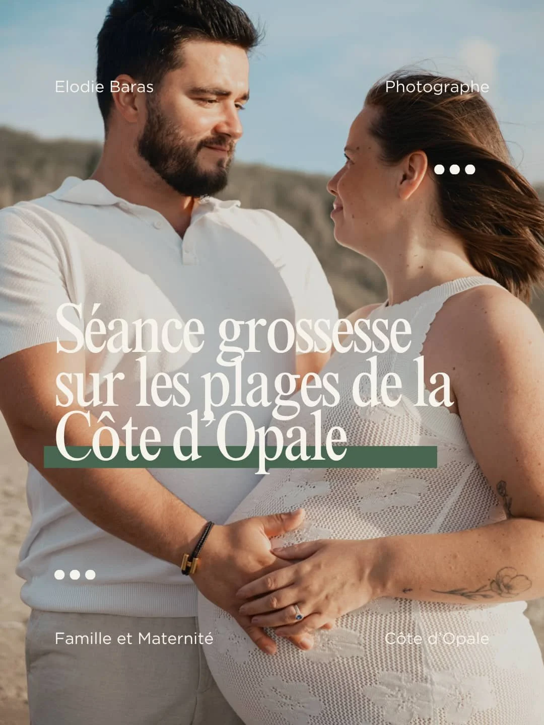 Un coup de cœur de dernière minute : Séance photo grossesse à l'heure dorée à la plage des Escardines (Oye-Plage)