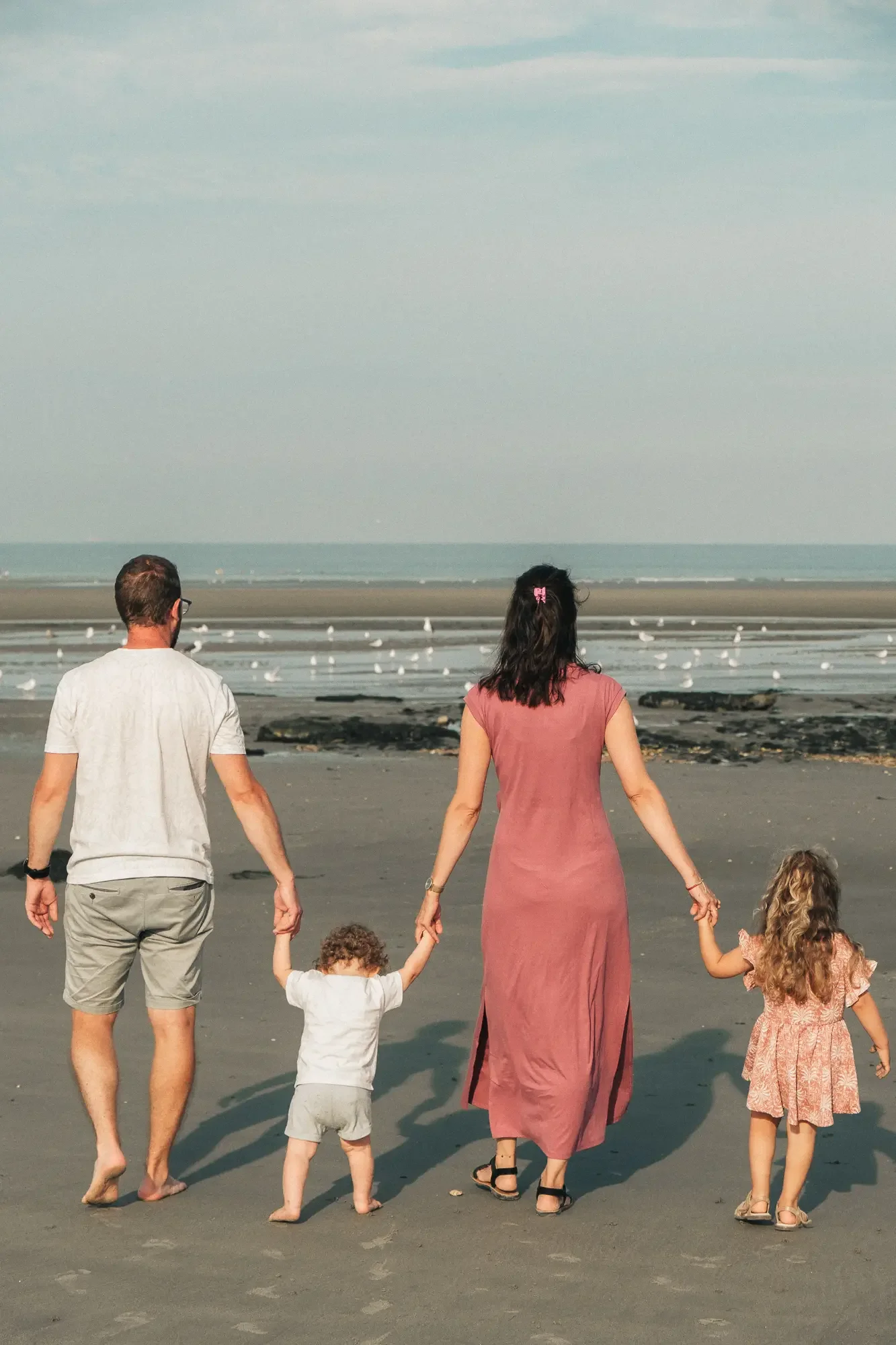 séance photo famille sur la plage de wimereux