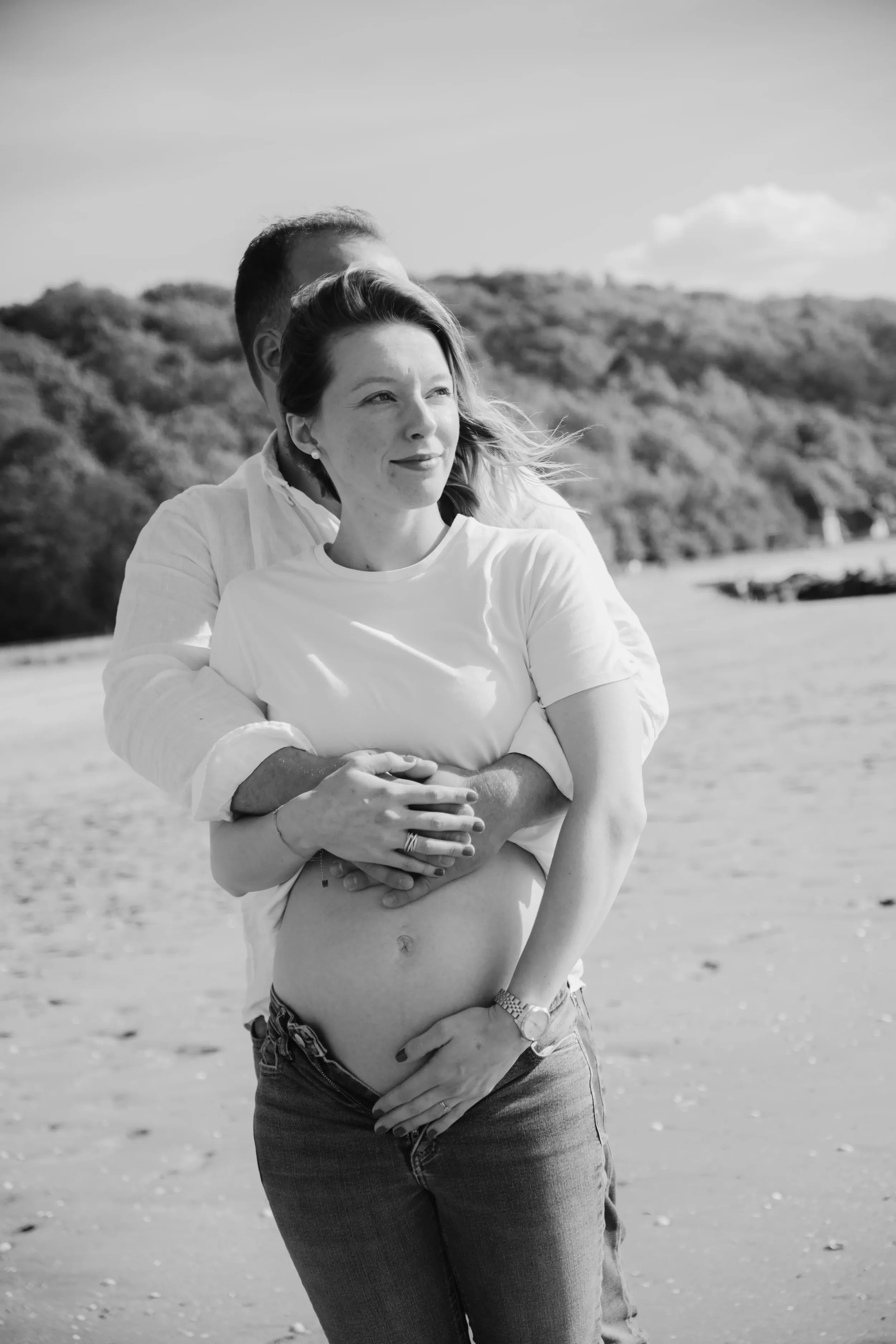 séance photo couple grossesse sur la plage wimereux