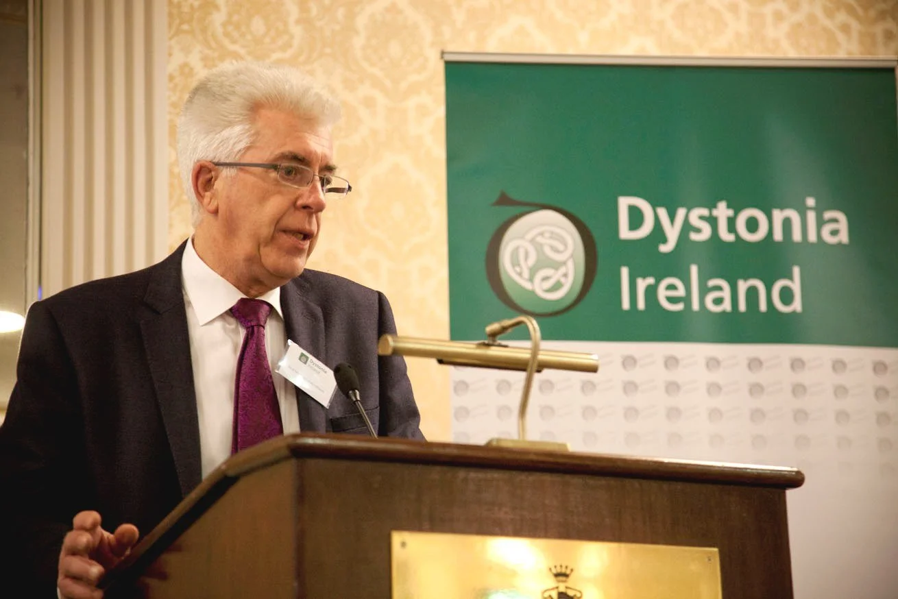 Professor Michael Hutchinson chairing the morning session at the Dystonia Ireland Conference, 2016