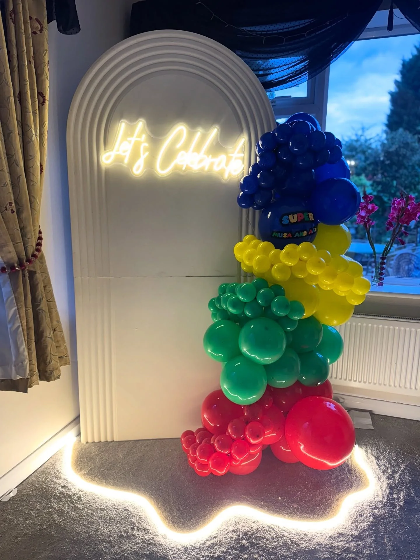 A simple set up for a special Mario fan duo ❤️ #lincolnshire #lincoln #birthday #party #event #eventstyling