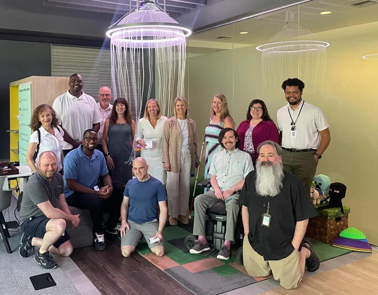 Group smiling at the camera