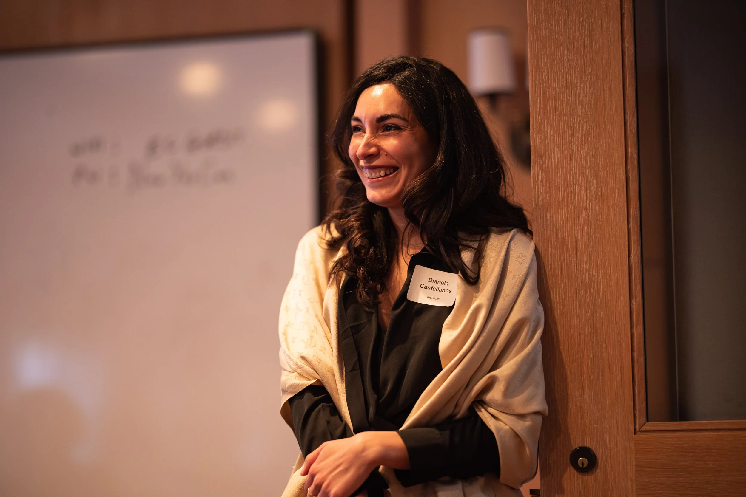 Woman smiling and laughing