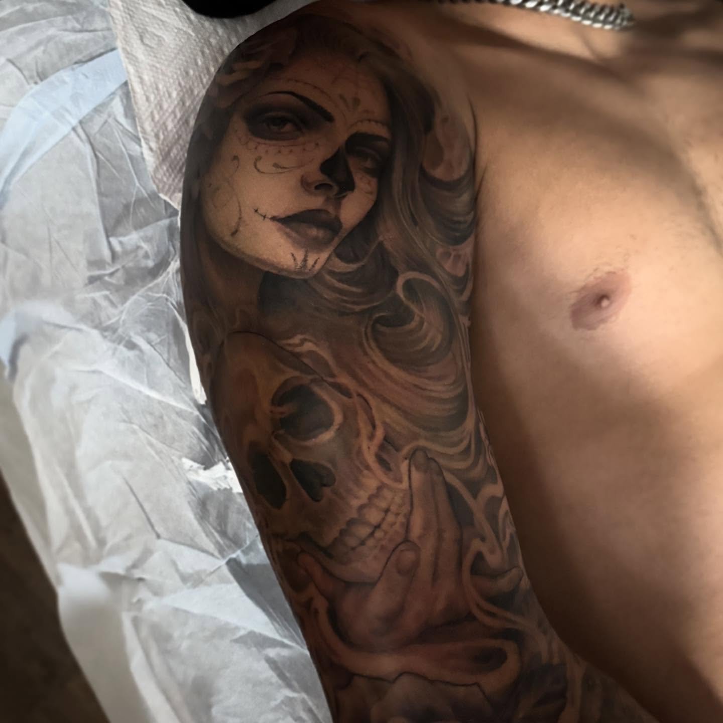 Black and grey sleeve #havertownelectrictattoo