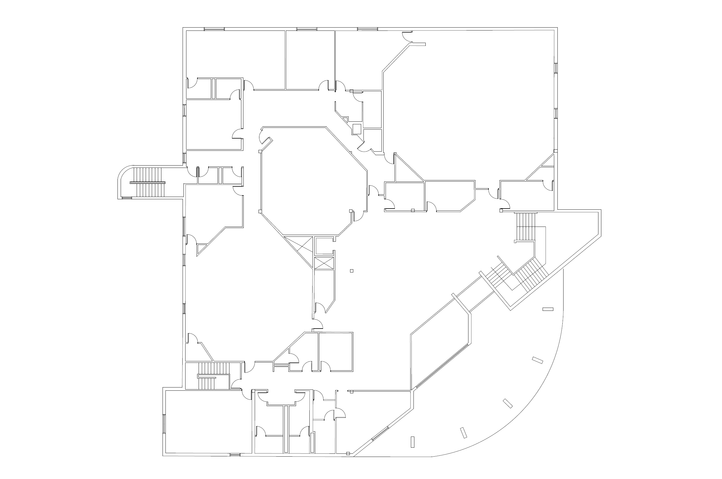 White background with AutoCAD lines sketching the floor plan of furniture in black