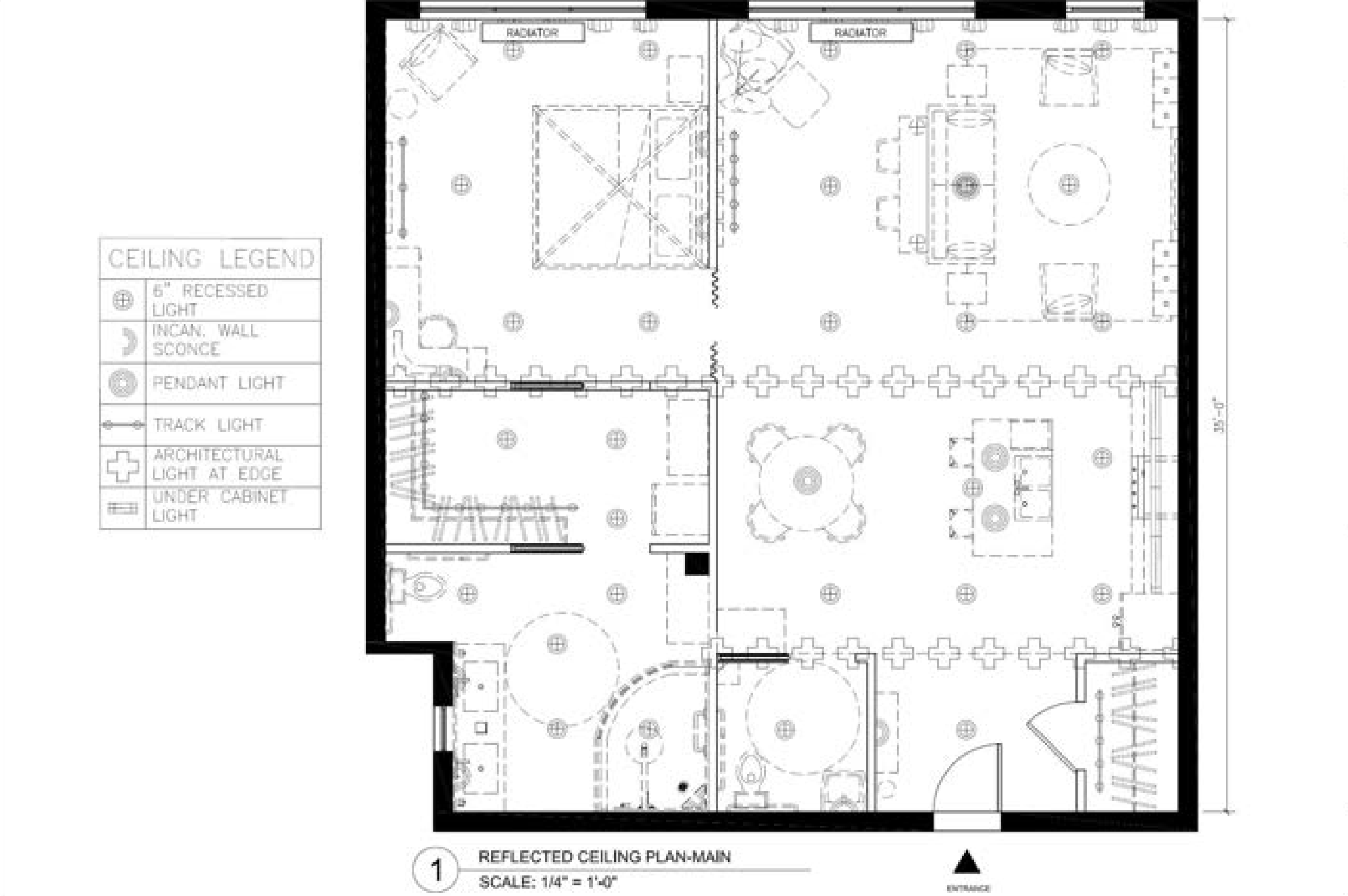 White background with AutoCAD lines sketching the floor plan of furniture in black