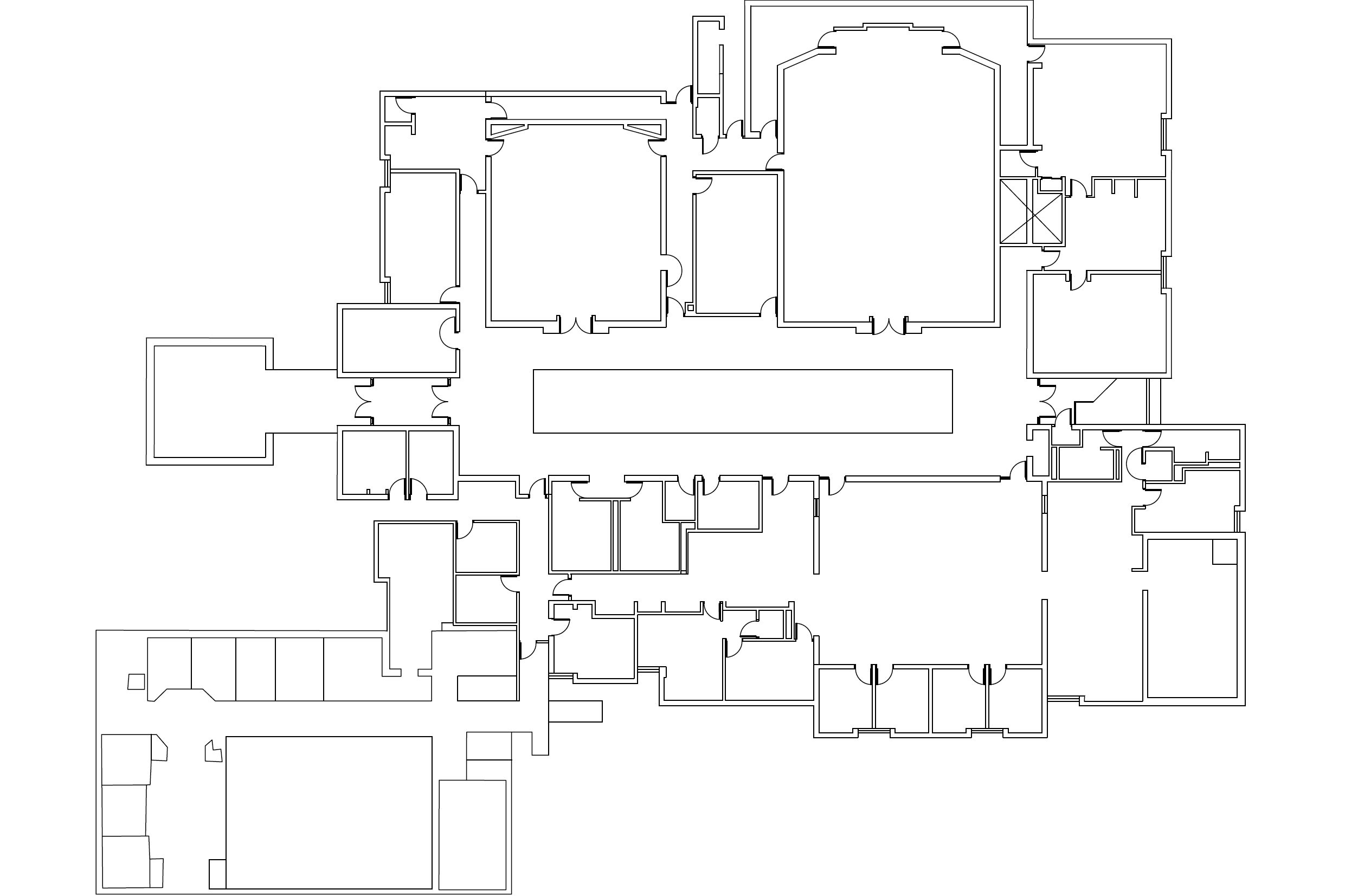 White background with AutoCAD lines sketching the floor plan of furniture in black