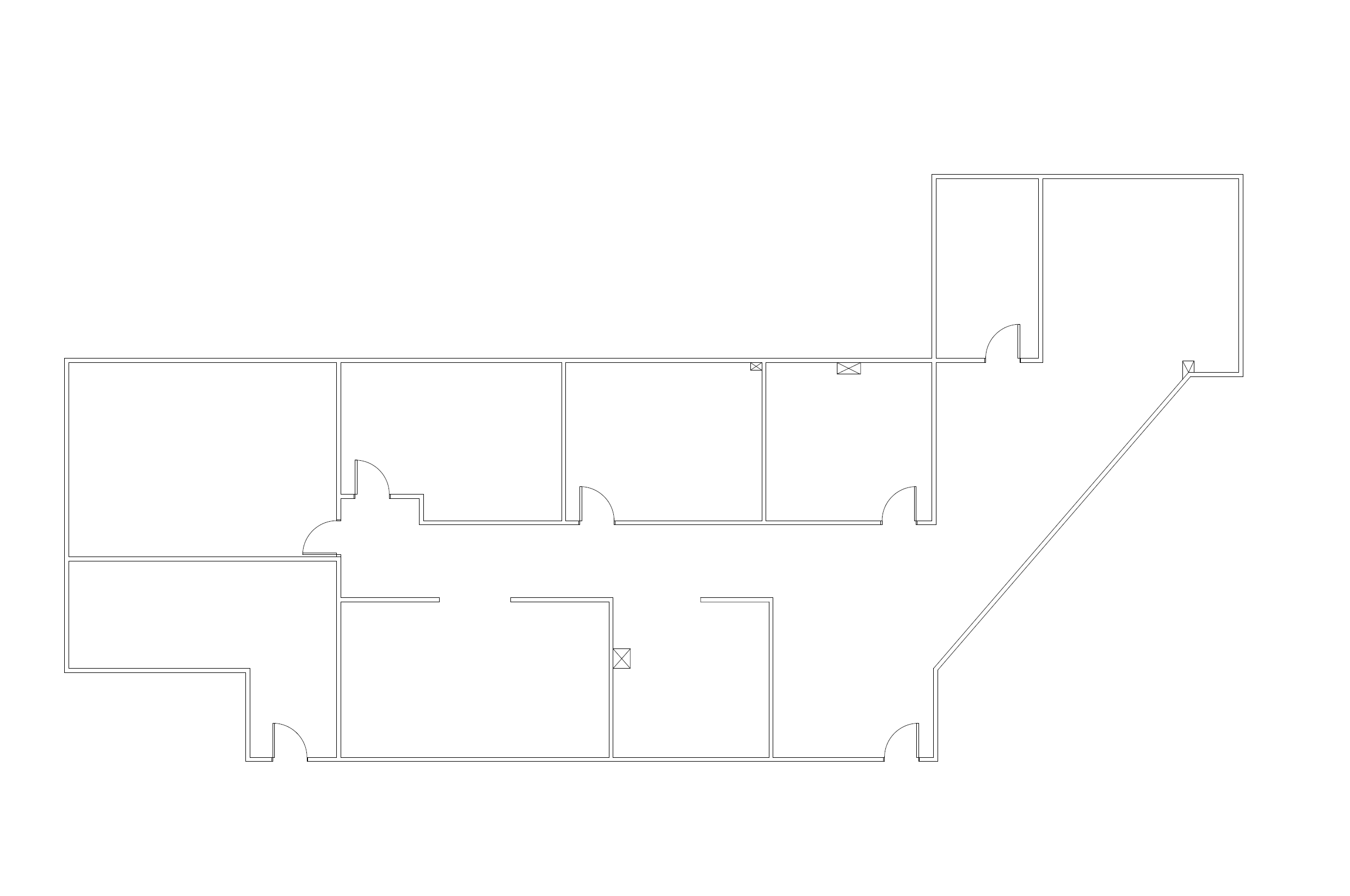 White background with AutoCAD lines sketching the floor plan of furniture in black