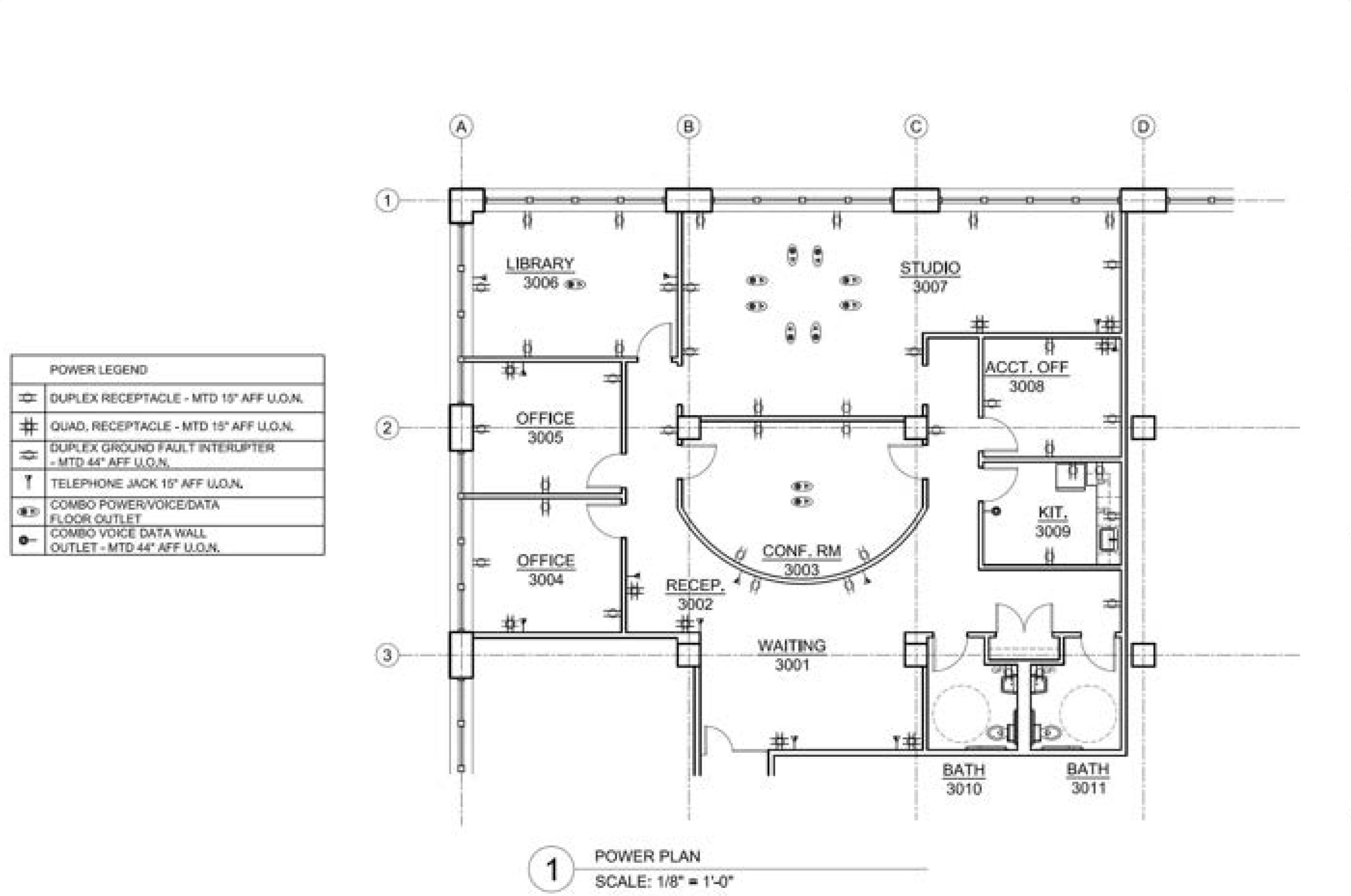 White background with AutoCAD lines sketching the floor plan of furniture in black