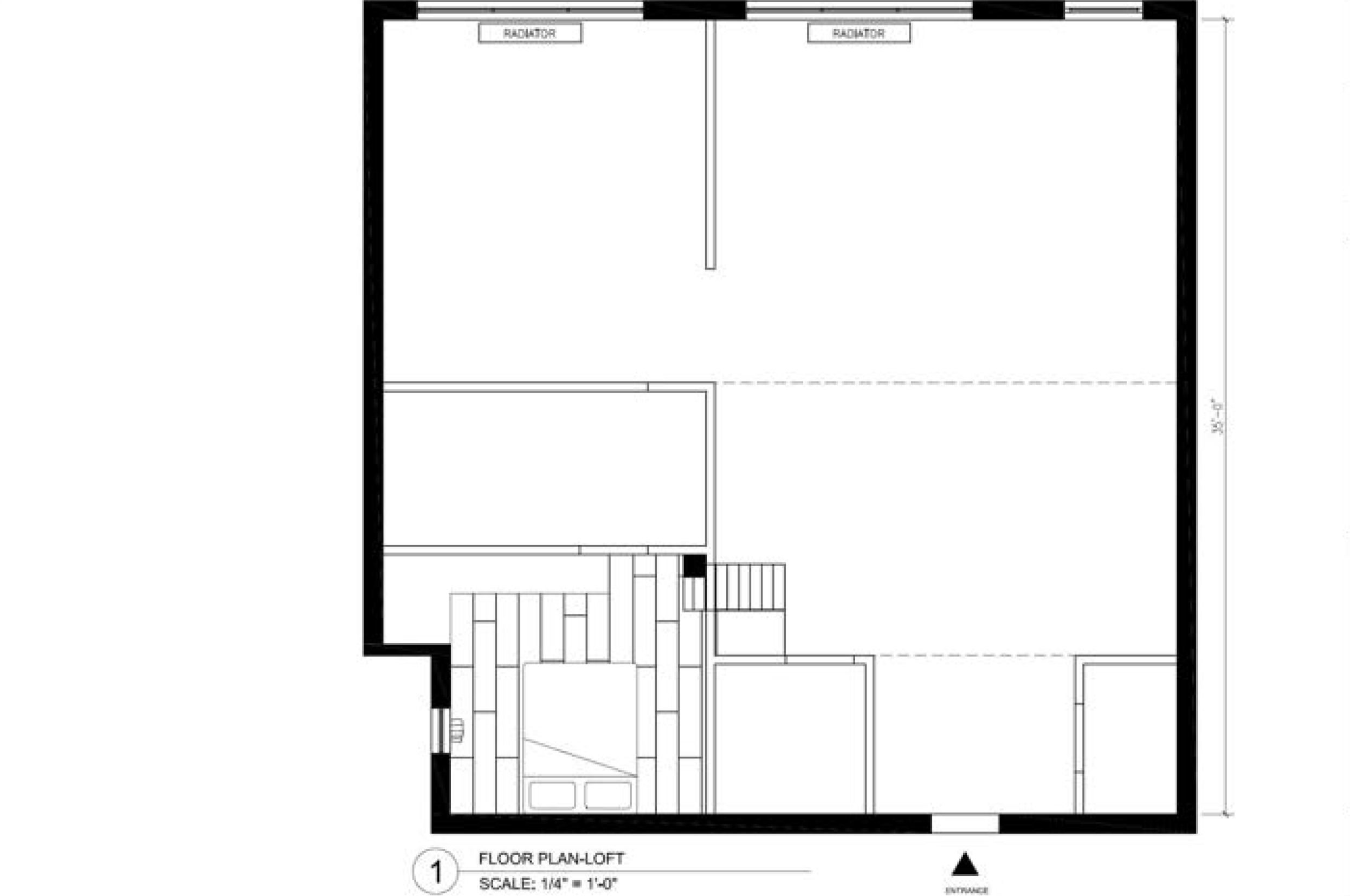 White background with AutoCAD lines sketching the floor plan of furniture in black