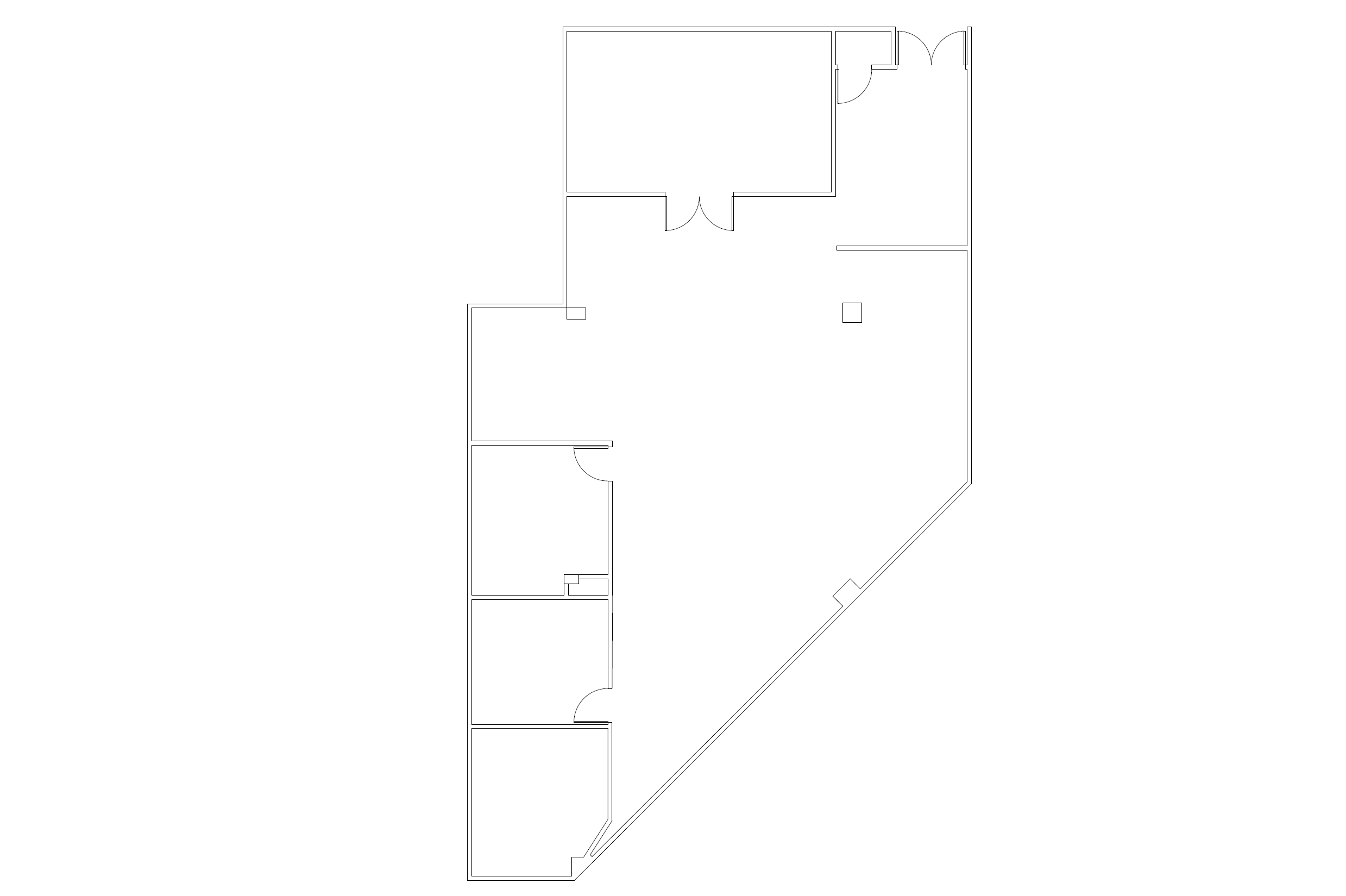 White background with AutoCAD lines sketching the floor plan of furniture in black