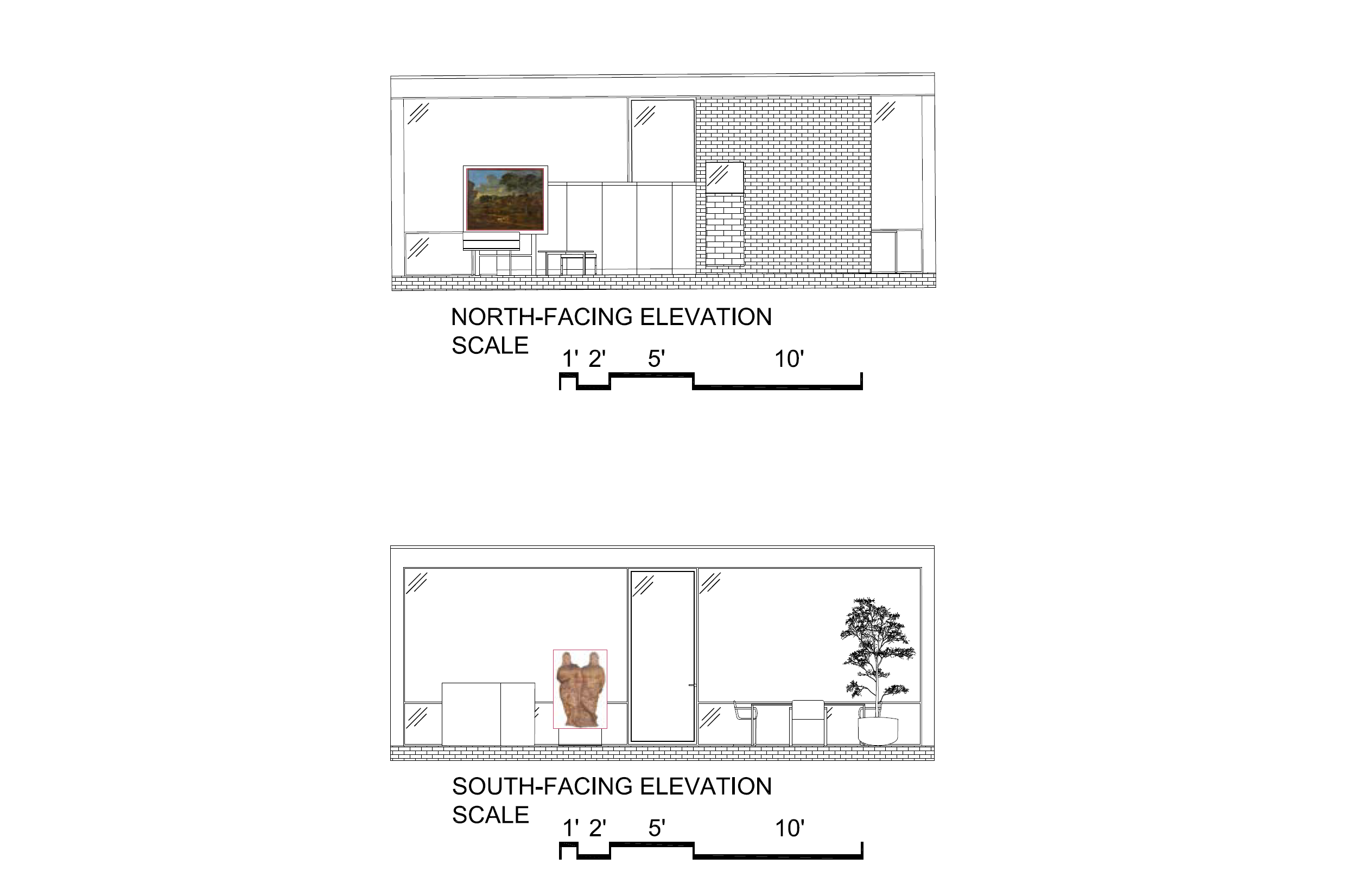 White background with AutoCAD lines sketching the floor plan of furniture in black
