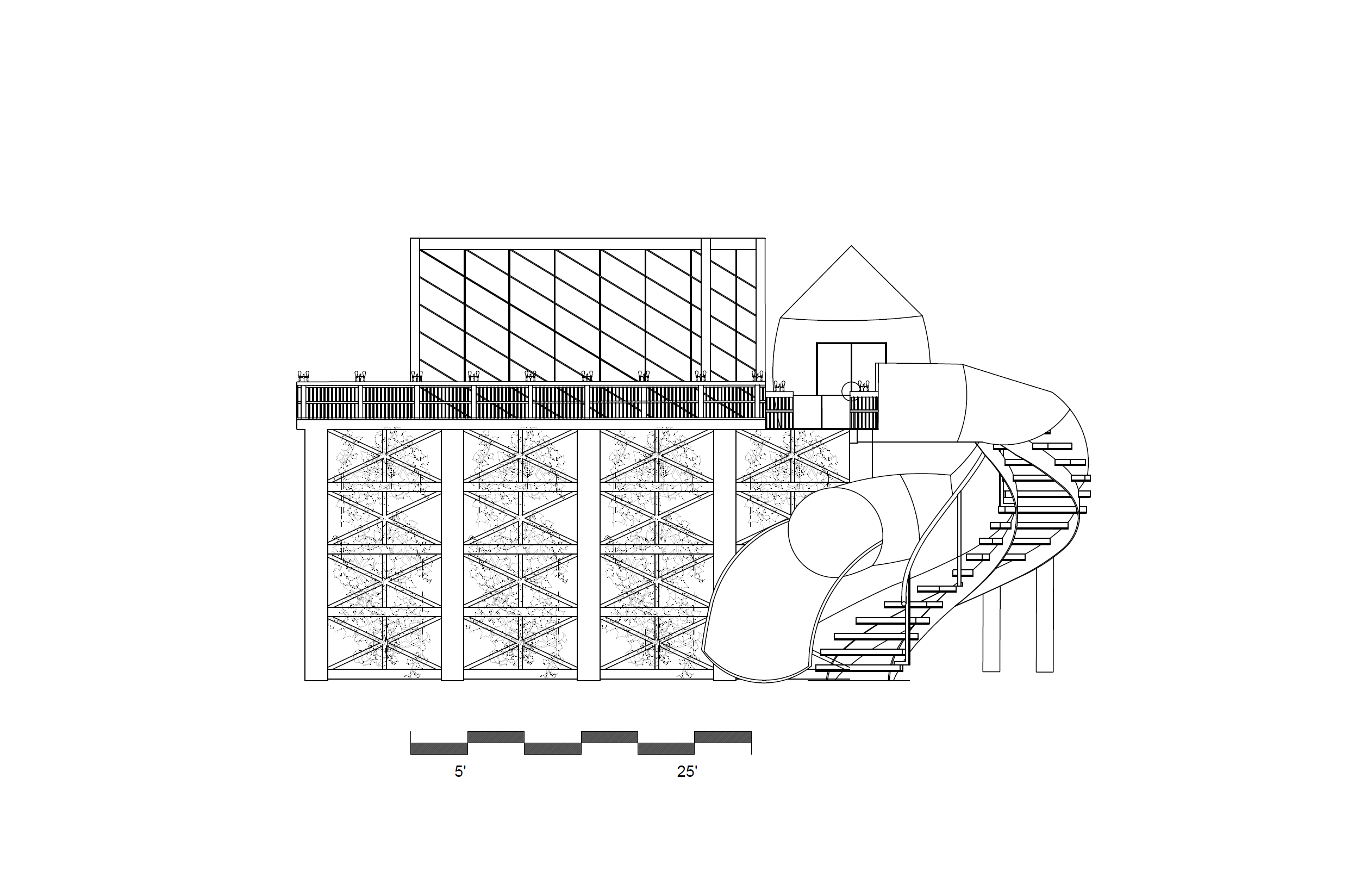 White background with AutoCAD lines sketching the floor plan of furniture in black
