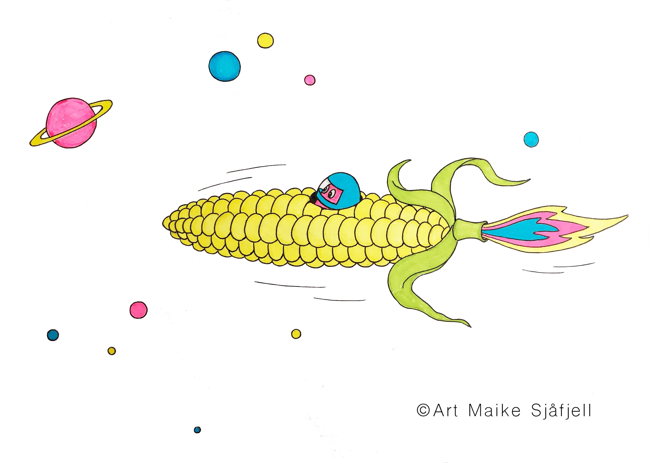 Druen i maisraketten