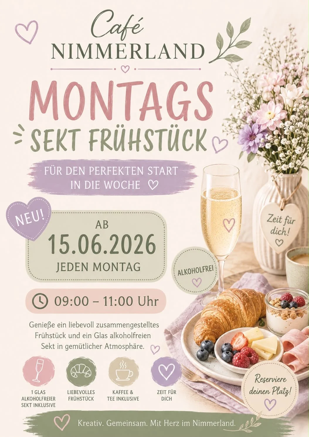 Montags Sekt-Frühstück