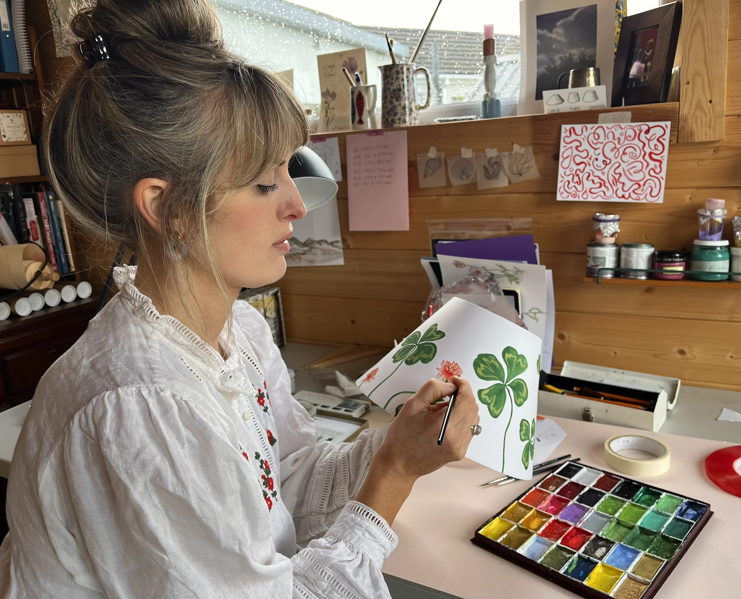 Sarah Painting Lampshades.jpg