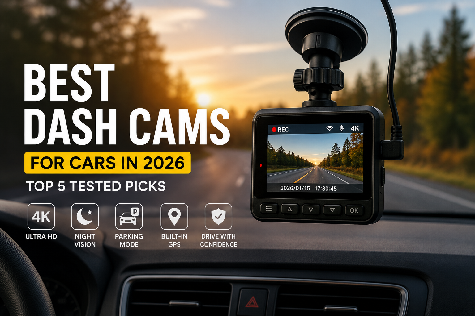 Best Dash Cams for Cars in 2026 (Top 5 Tested Picks)