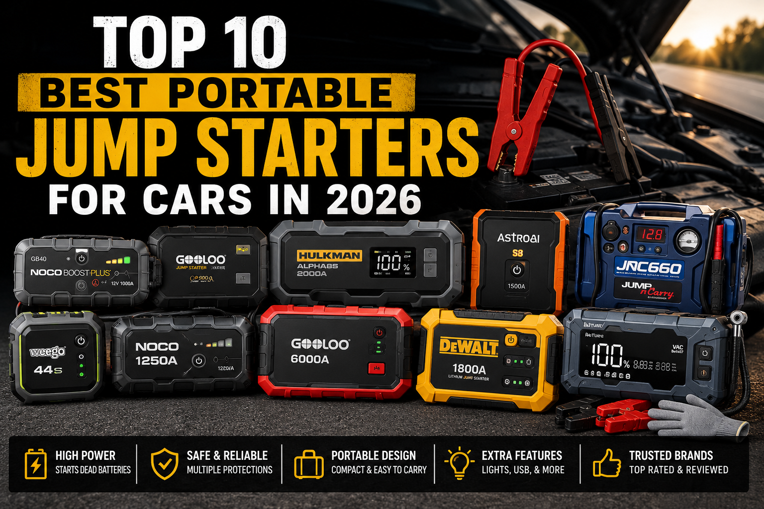 10 Best Portable Jump Starters for Cars in 2026 (Tested &amp; Reviewed)