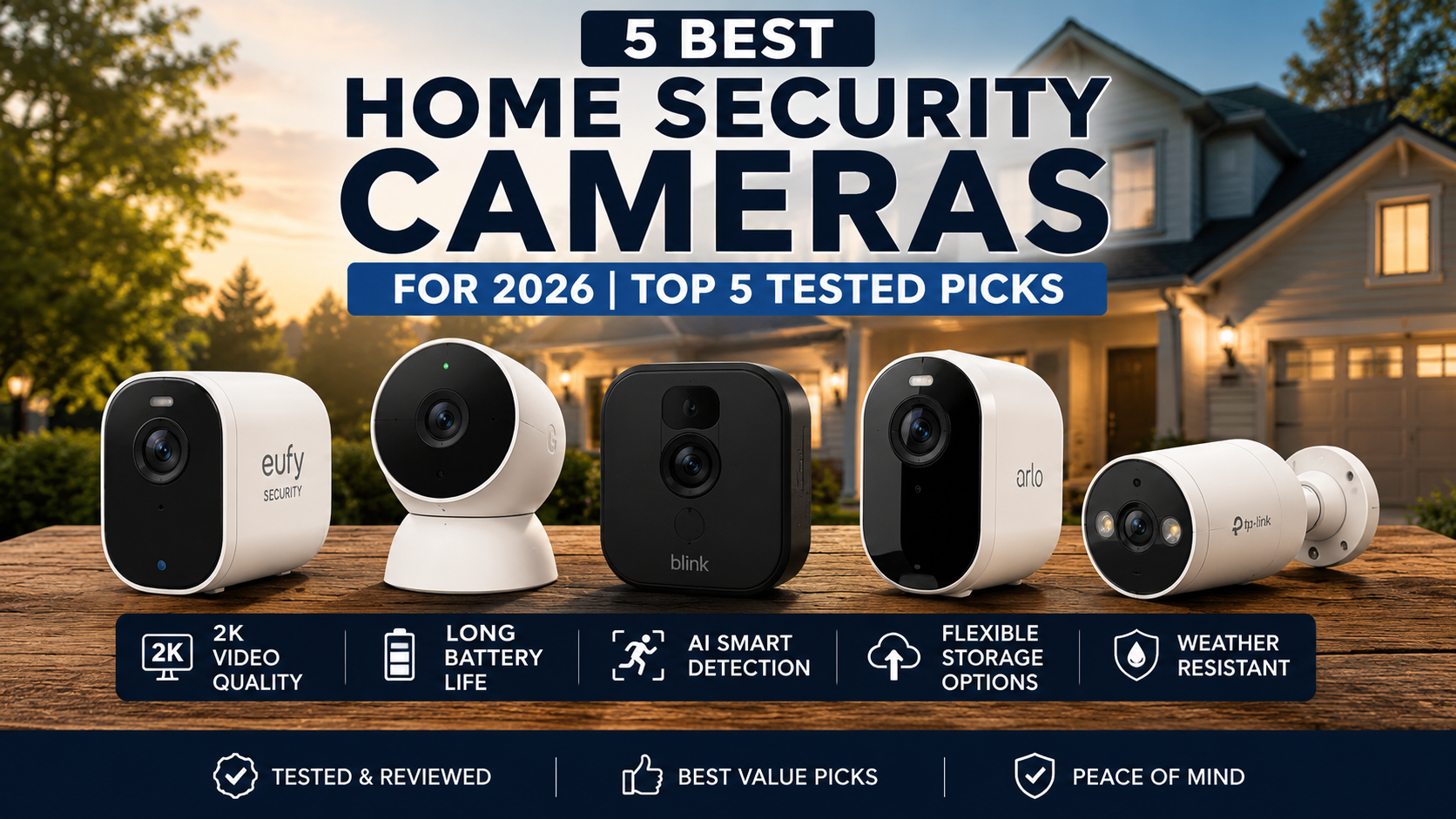Best Home Security Cameras for 2026 (Top 5 Tested Picks)