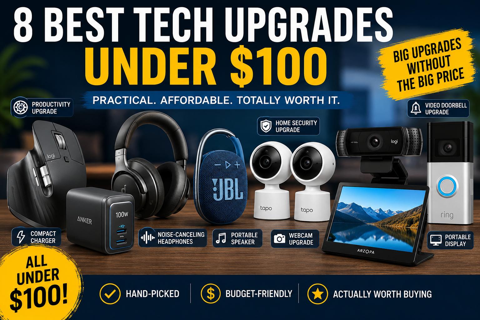 I Researched the Best Tech Upgrades Under $100 — These 8 Are Actually Worth Buying