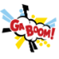 Comic-style explosion with the words 'GABOOM!' in red, surrounded by blue, yellow, and black shapes.