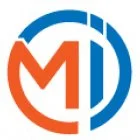 Logo featuring a stylized letter M in orange and blue colors.