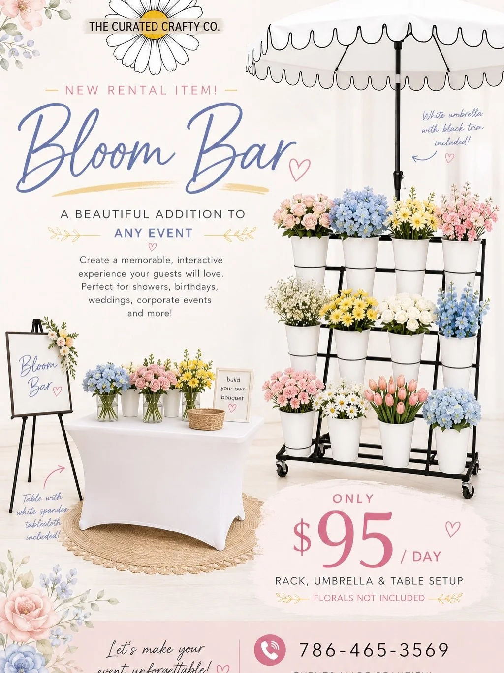 🌸✨ NEW BLOOM BAR RENTAL ✨🌸

Give your guests an experience they&rsquo;ll never forget!

Our Bloom Bar is the perfect interactive addition to bridal showers, baby showers, birthdays, brunches, corporate events, grand openings, and weddings. Guests c