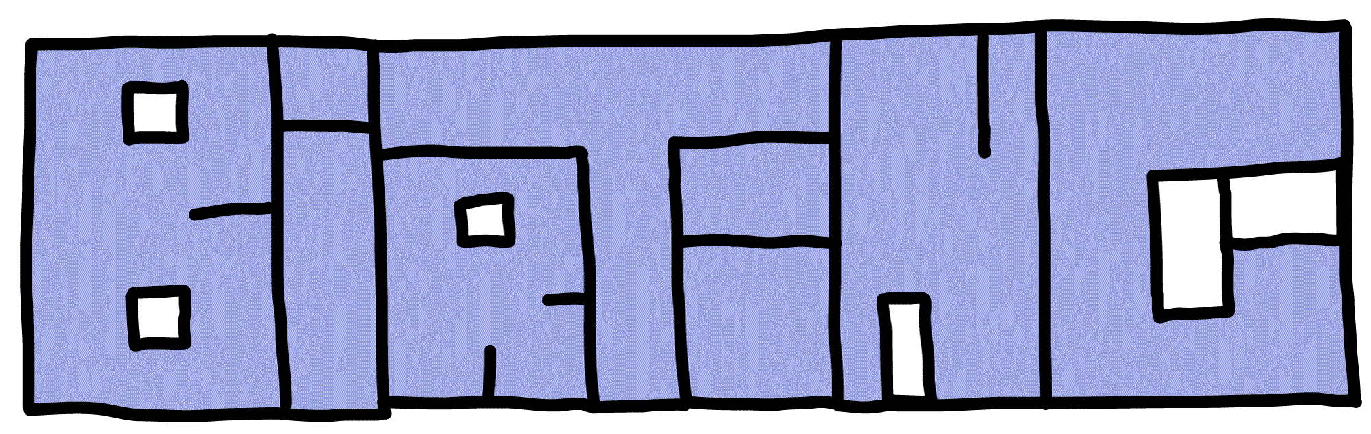 Håndtegnet logo til prosjekt Birting.