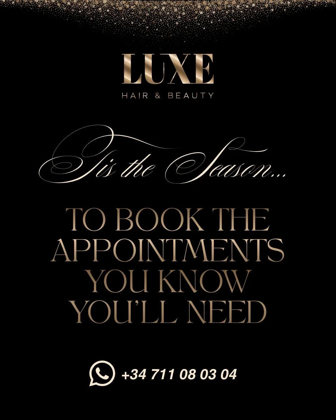 Tis the season for glam&hellip; and we suggest you get booked in soon.

The December diary is already filling up fast and we don&rsquo;t want you missing out ✨