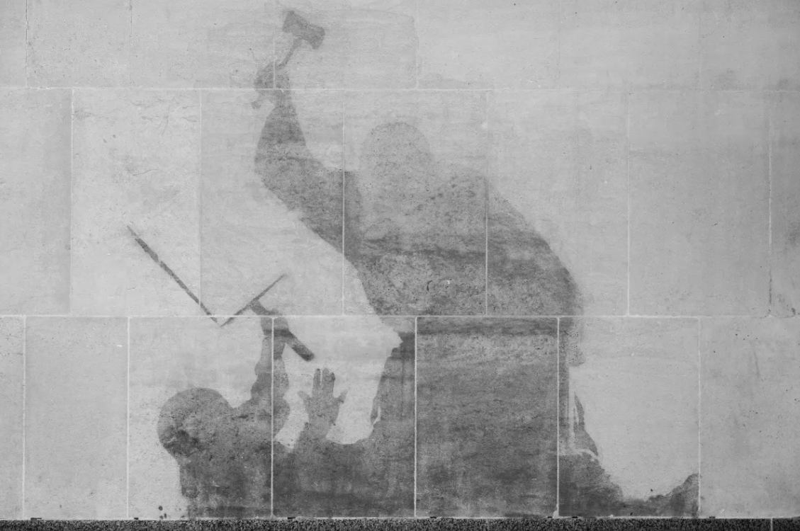 Banksy painting on Royal Courts of Justice, painted after Palestine Protests and removed by the government - Impact of British Partitions in today's world