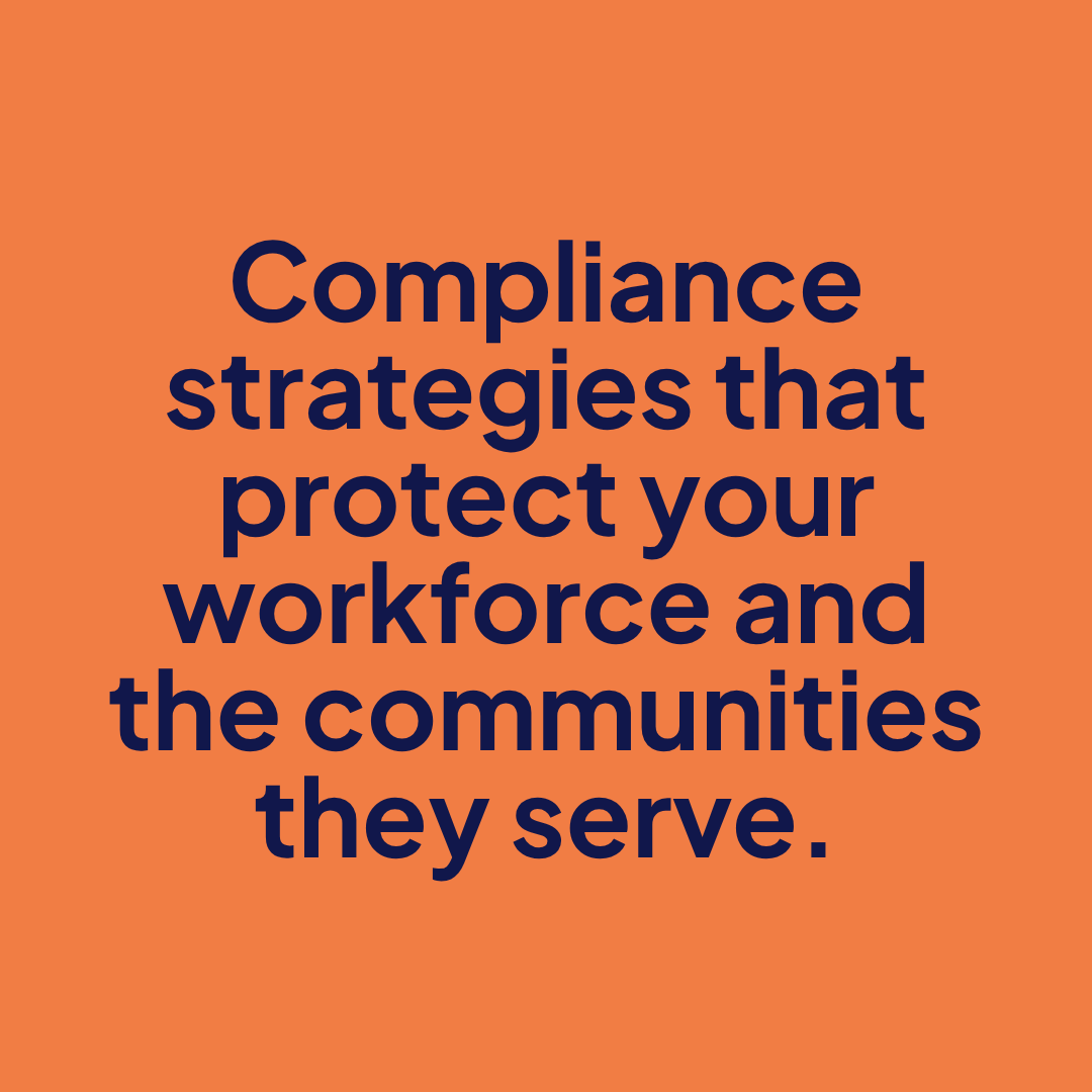 Healthcare staffing providers gathered as a diverse team in a clinical workspace, smiling and collaborating.