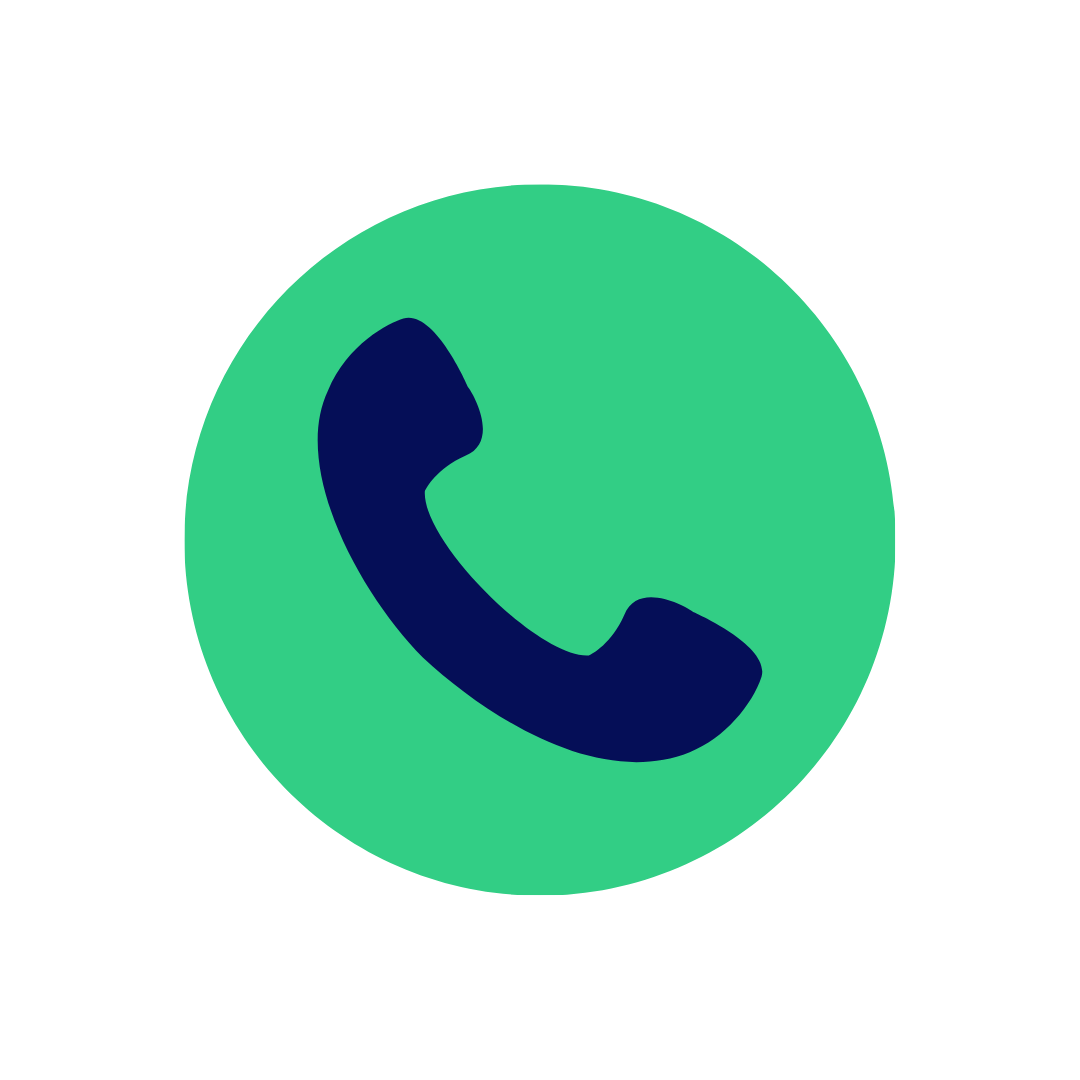 Image of an phone icon in a green circle