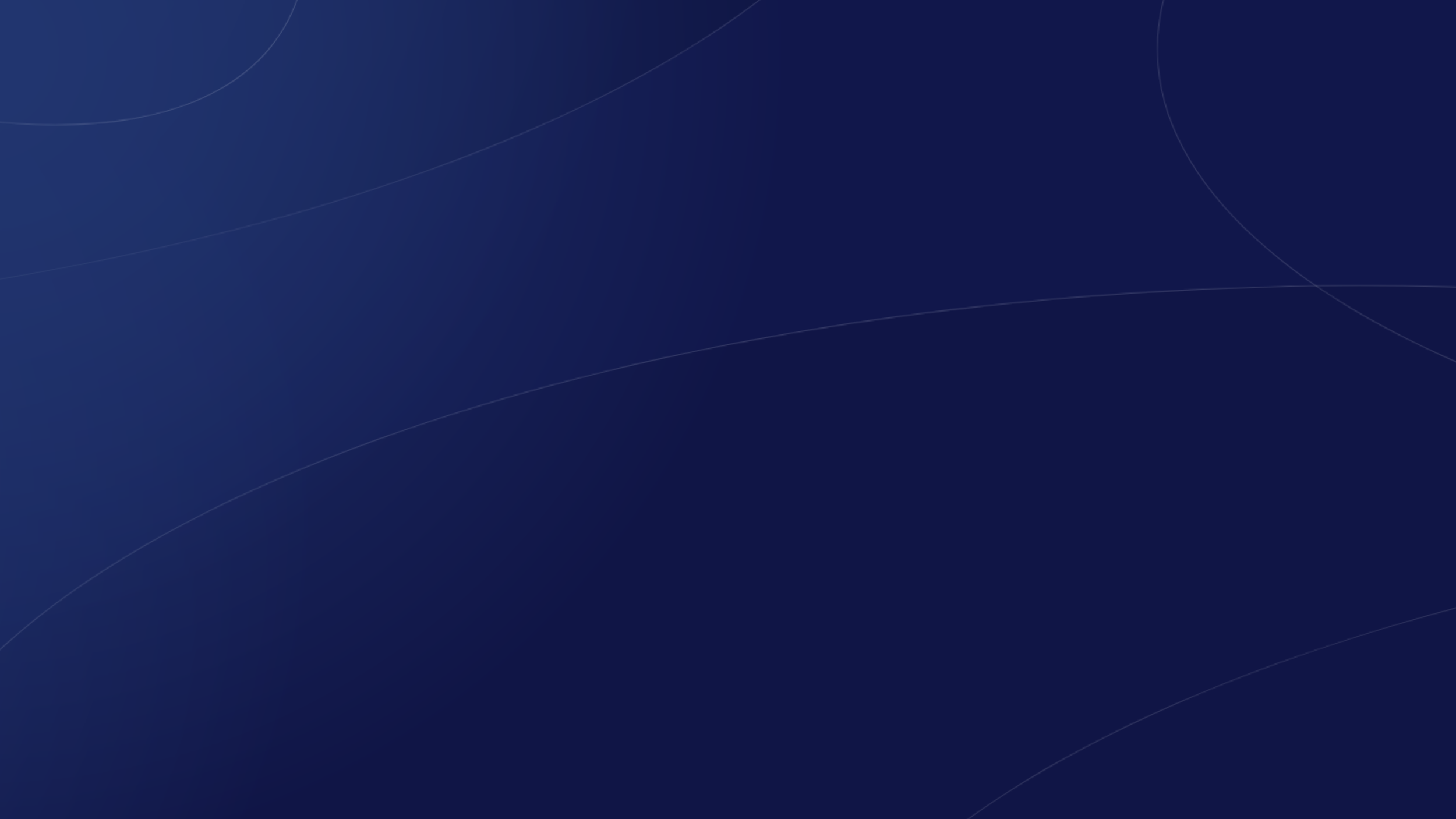 Blue gradient background with subtle curved lines.