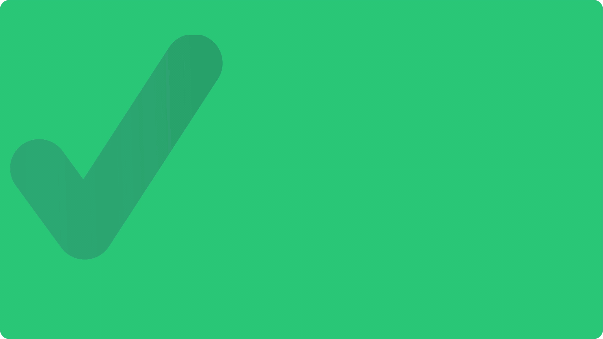 green background with checkmark overlay as a background for rotating text
