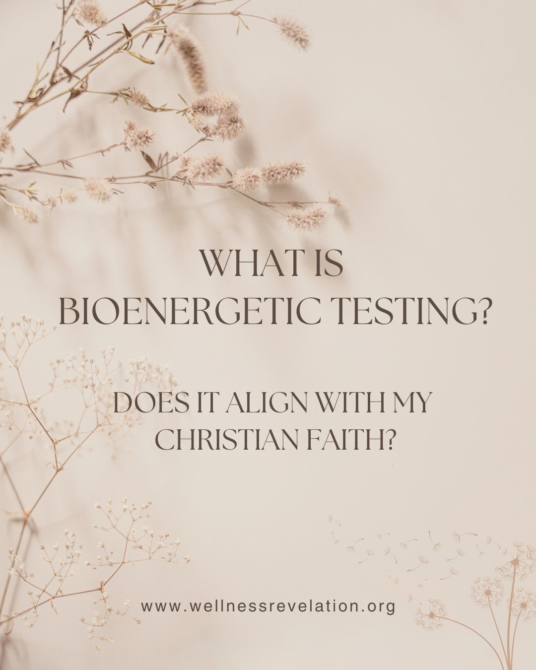 I'm so glad you're asking these questions. As Christians, we must be discerning and not jump into anything without measuring it against the Word of God and prayer. 

I believe Bioenergetic (or Bio-resonance) testing) leads us back to the way we were 