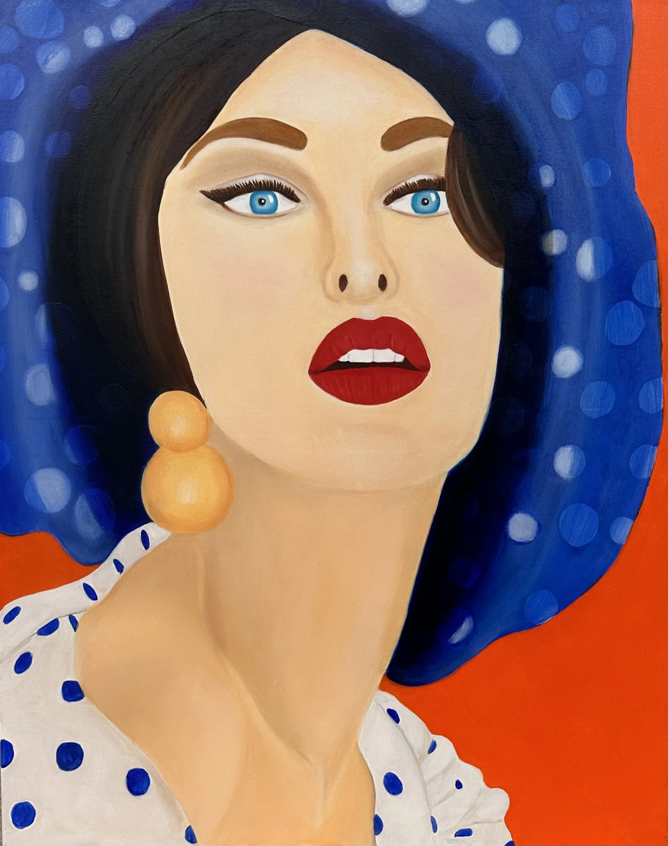 Les pois
 Huile sur toile
 73x60 cm