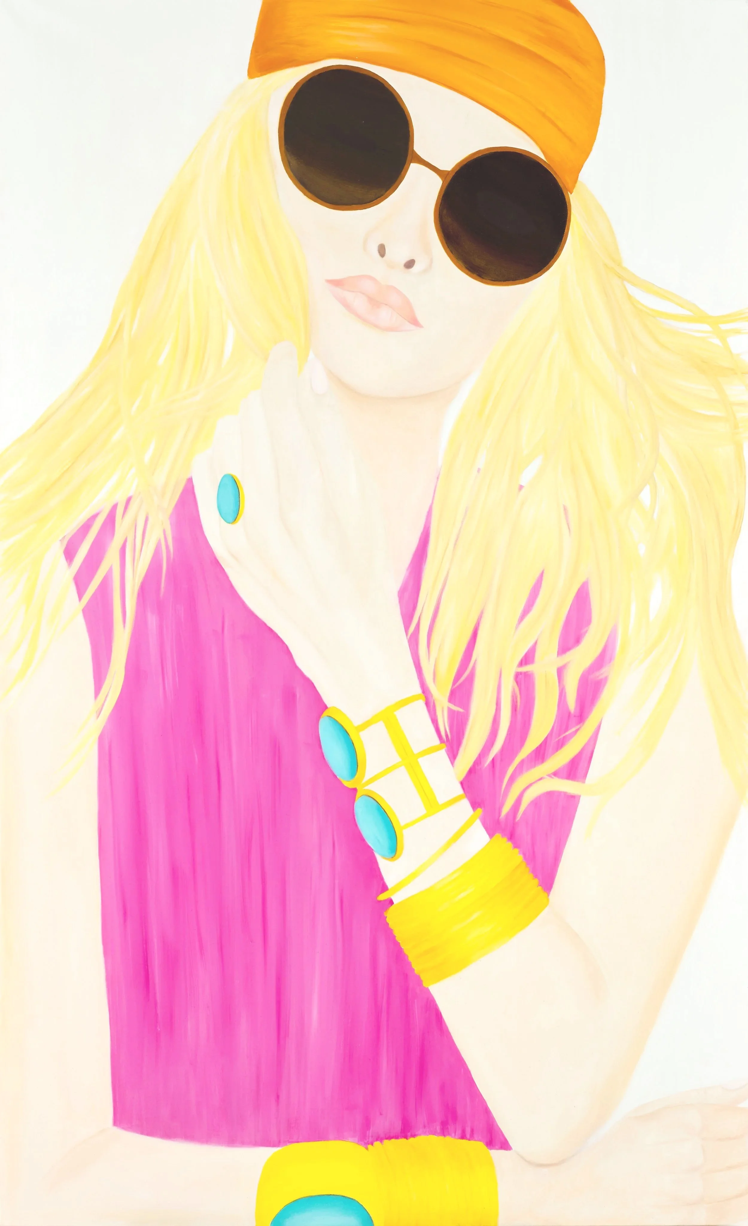 Bohème attitude
 Huile sur toile
 146x89 cm