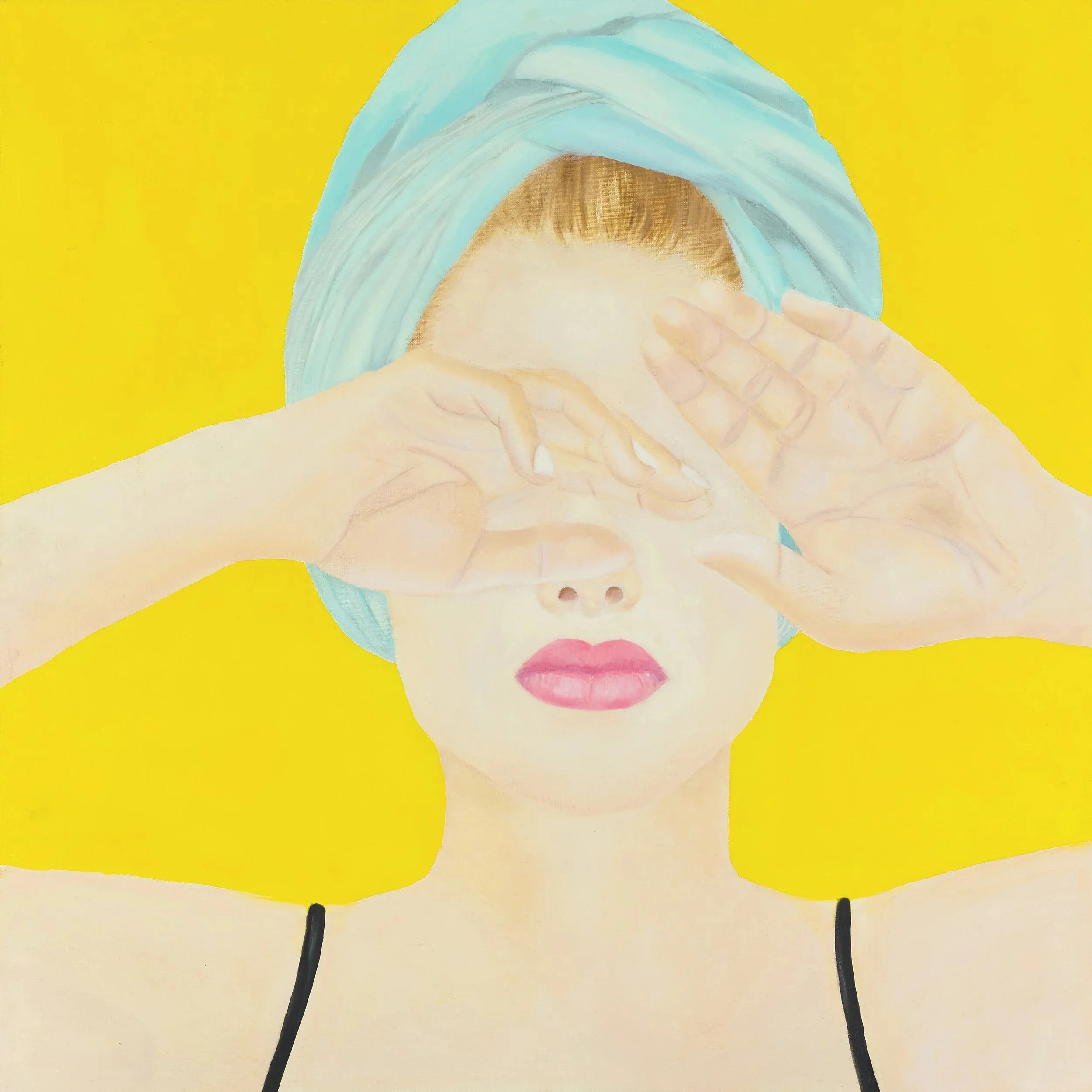 Ne me regardez pas !
 Huile sur toile 
 73x60 cm