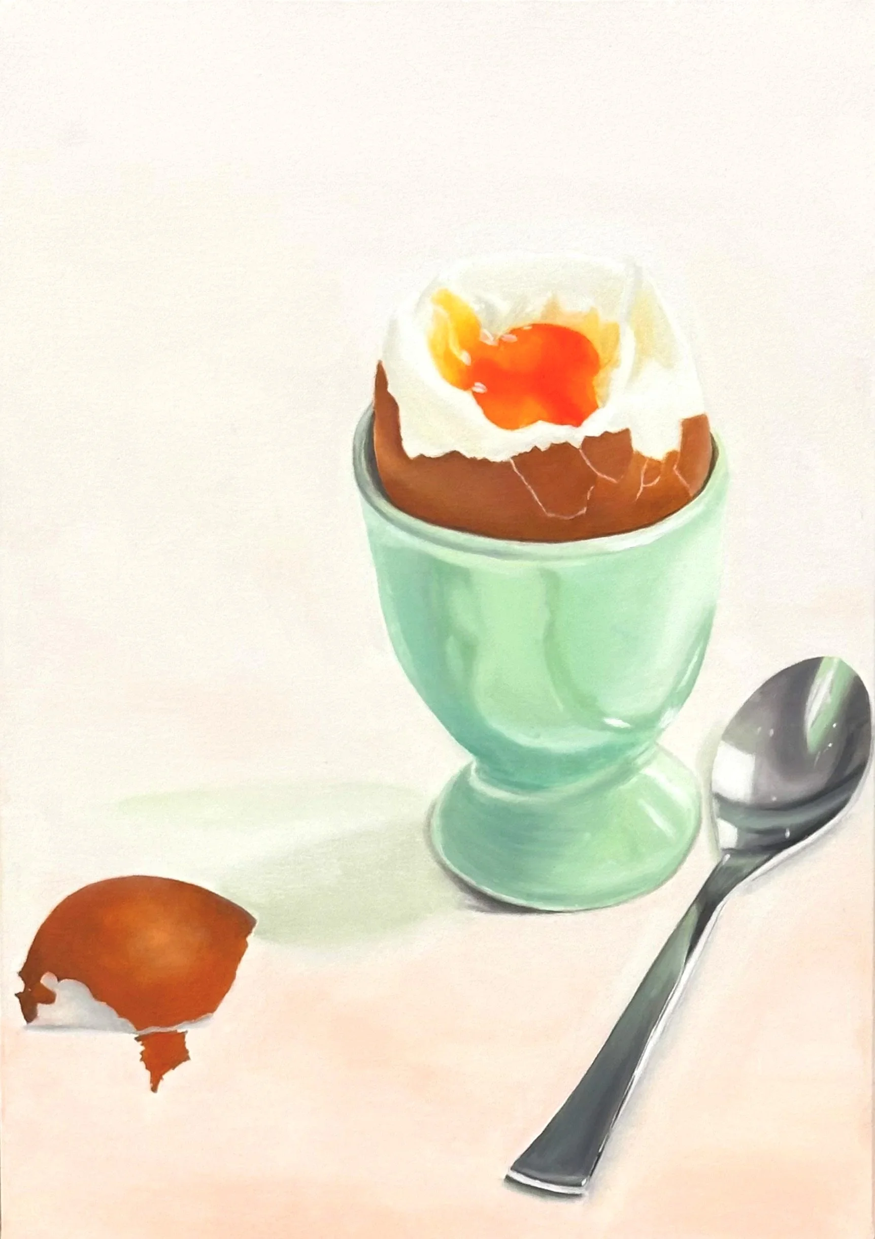 L'oeuf à la coque
 Huile sur toile
 46x33 cm