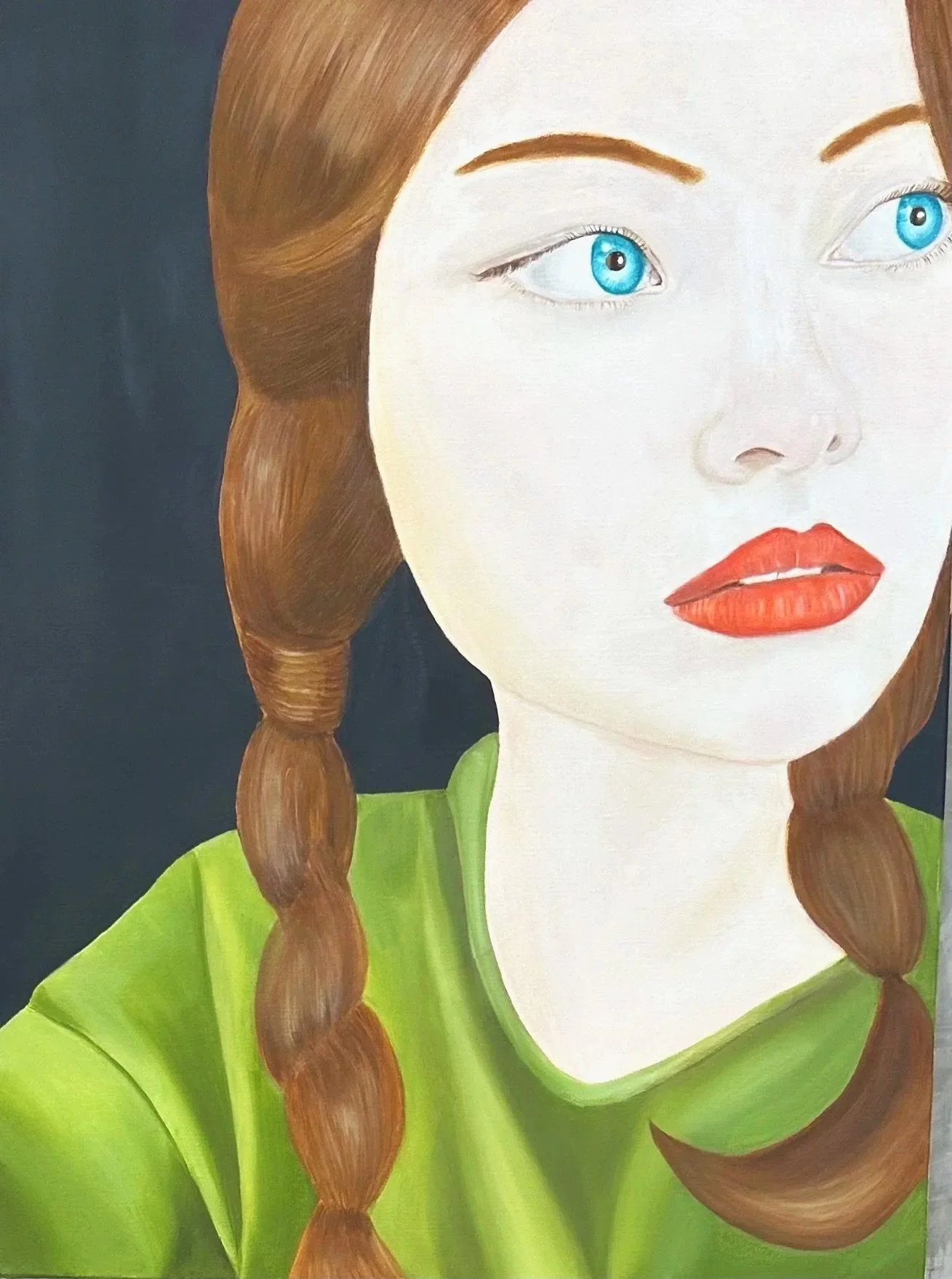 Les tresses
 Huile sur toile
 61x46 cm