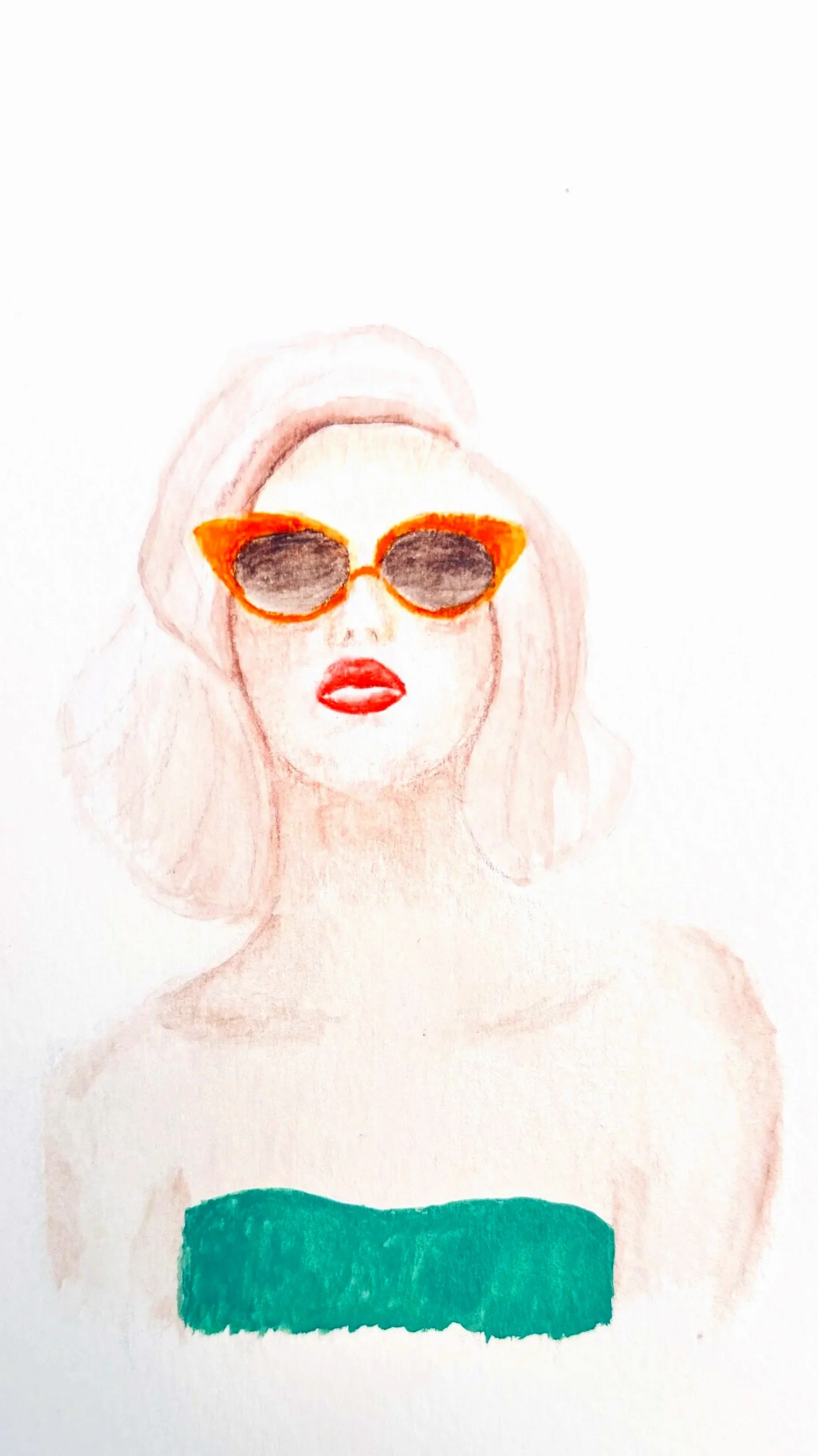 Vintage style
 Aquarelle sur papier
 25x19 cm